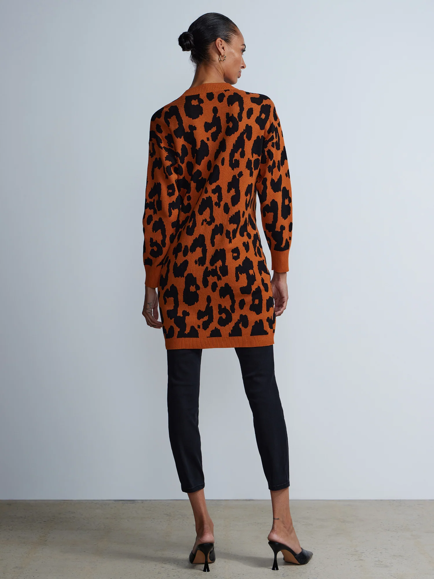 Animal Print Long Cardigan - Image 3