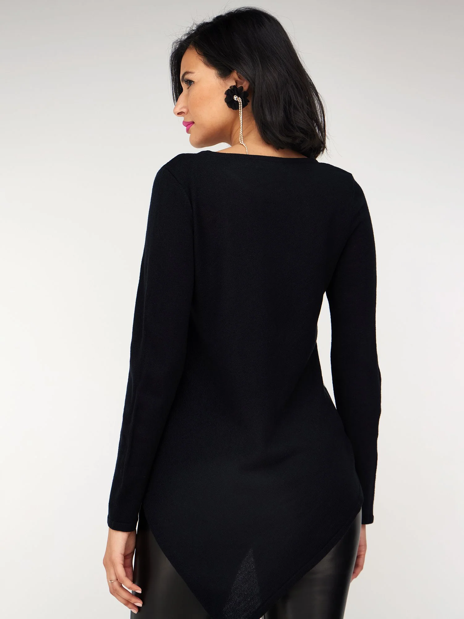 Asymmetric Tunic Sweater - Image 2
