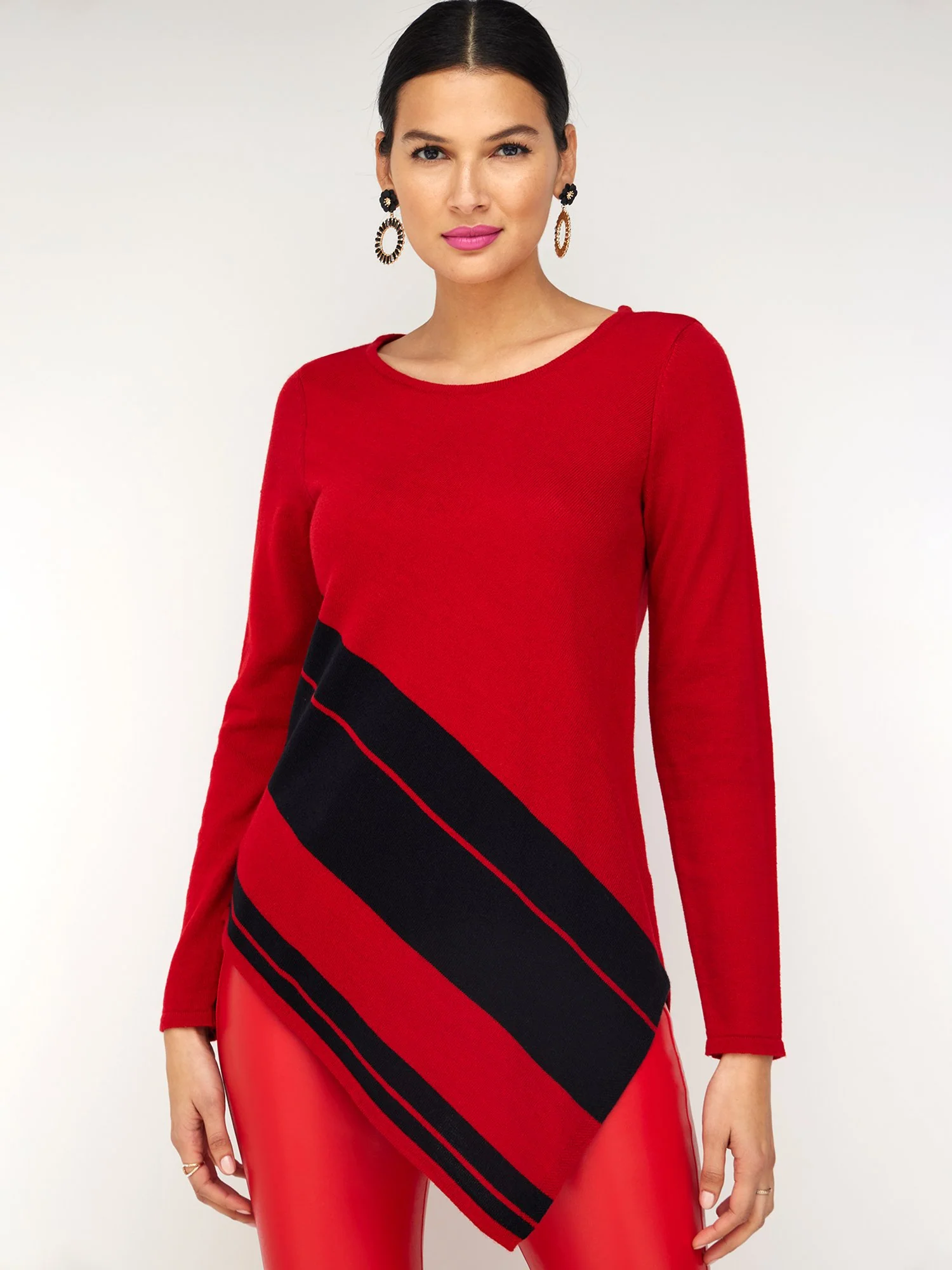 Asymmetric Tunic Sweater - Image 5