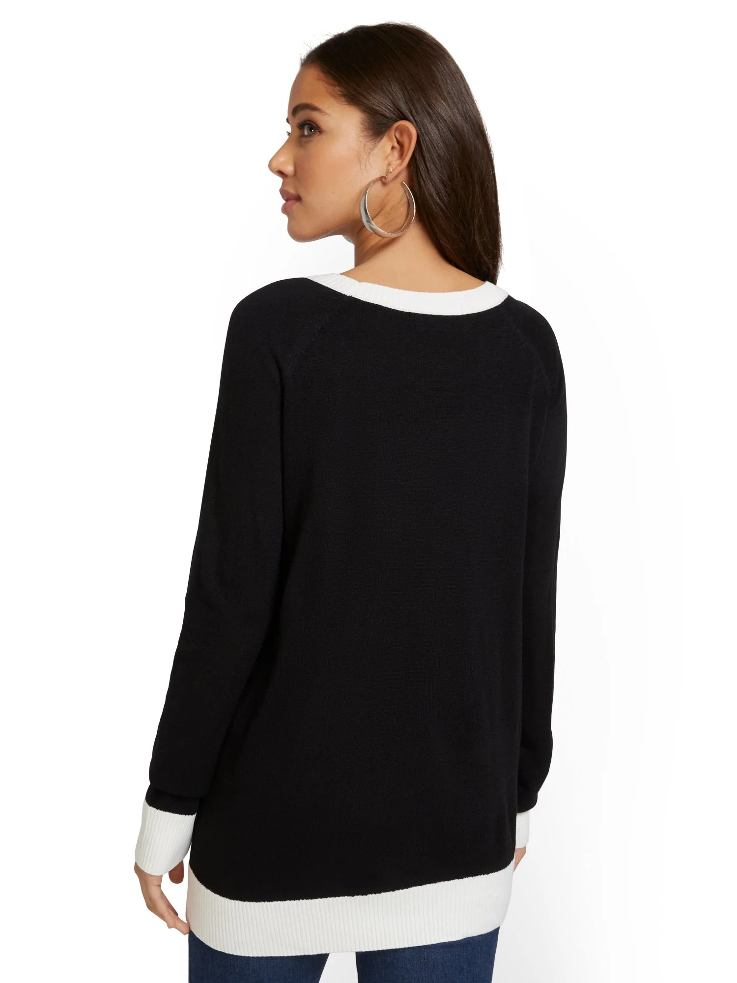 Asymmetrical Colorblock Sweater - Image 3