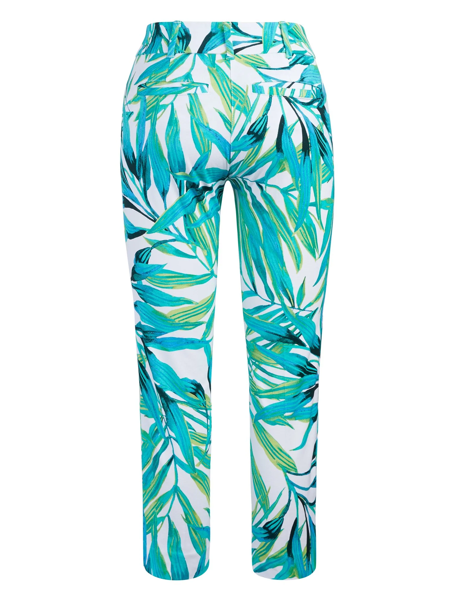 Audrey Capri Slim-Leg Pant - Palm Print - Image 3