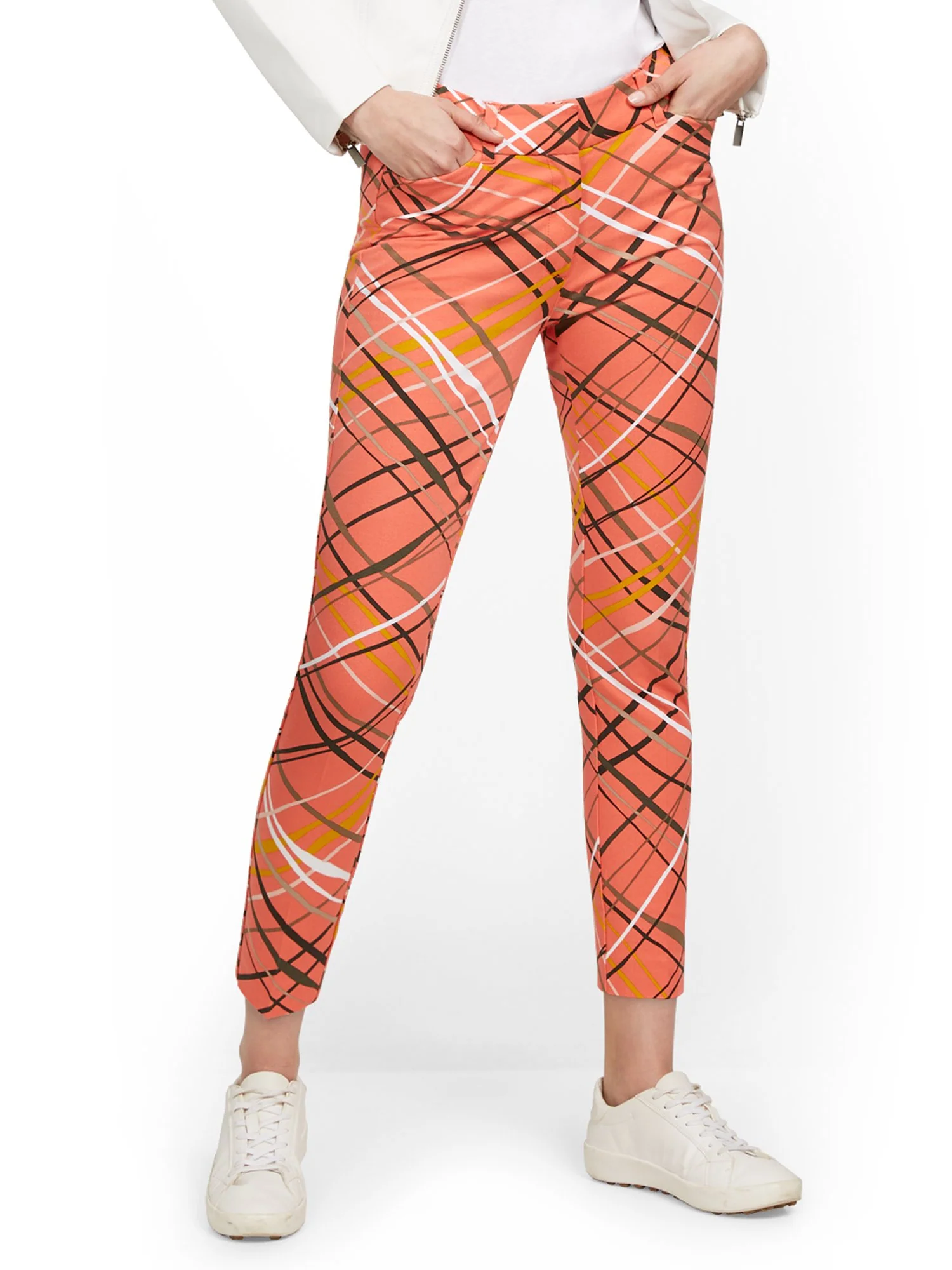 Audrey High-Waisted Ankle Pant - Crosshatch - Image 7