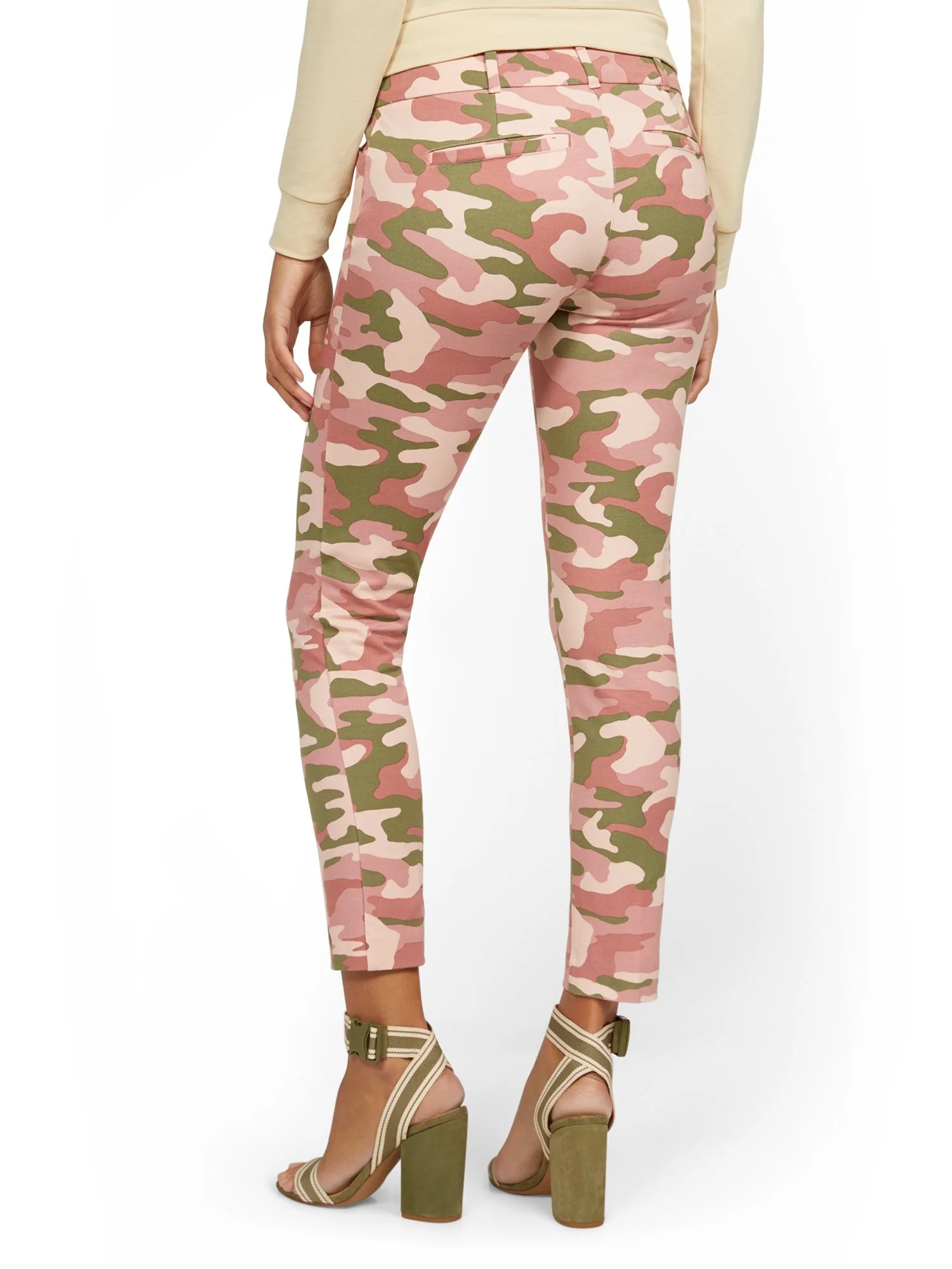 Audrey High-Waisted Ankle Pant - Pink Camo-Print - Image 3