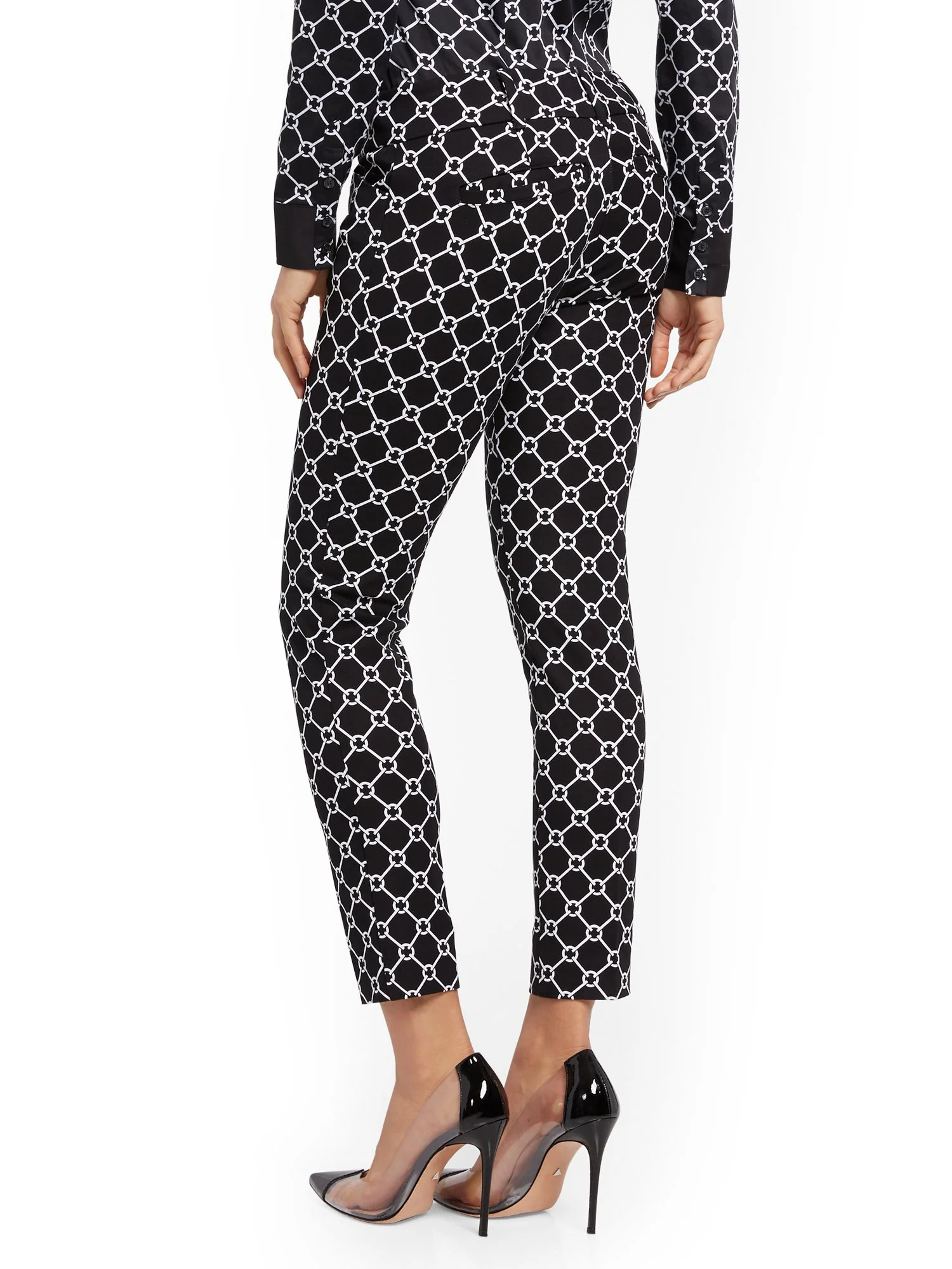 Audrey Slim-Leg Ankle Pant - Link Print - Image 3