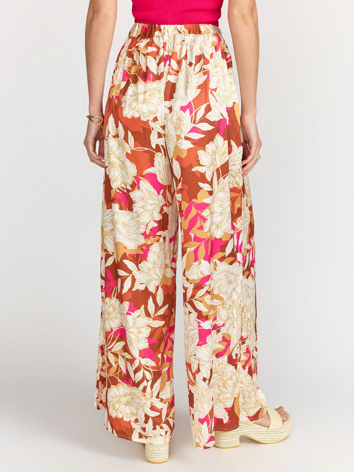 Flying Tomato Autumnal Floral Printed Pleated Wide Leg Pant - Brands We Love - Image 3
