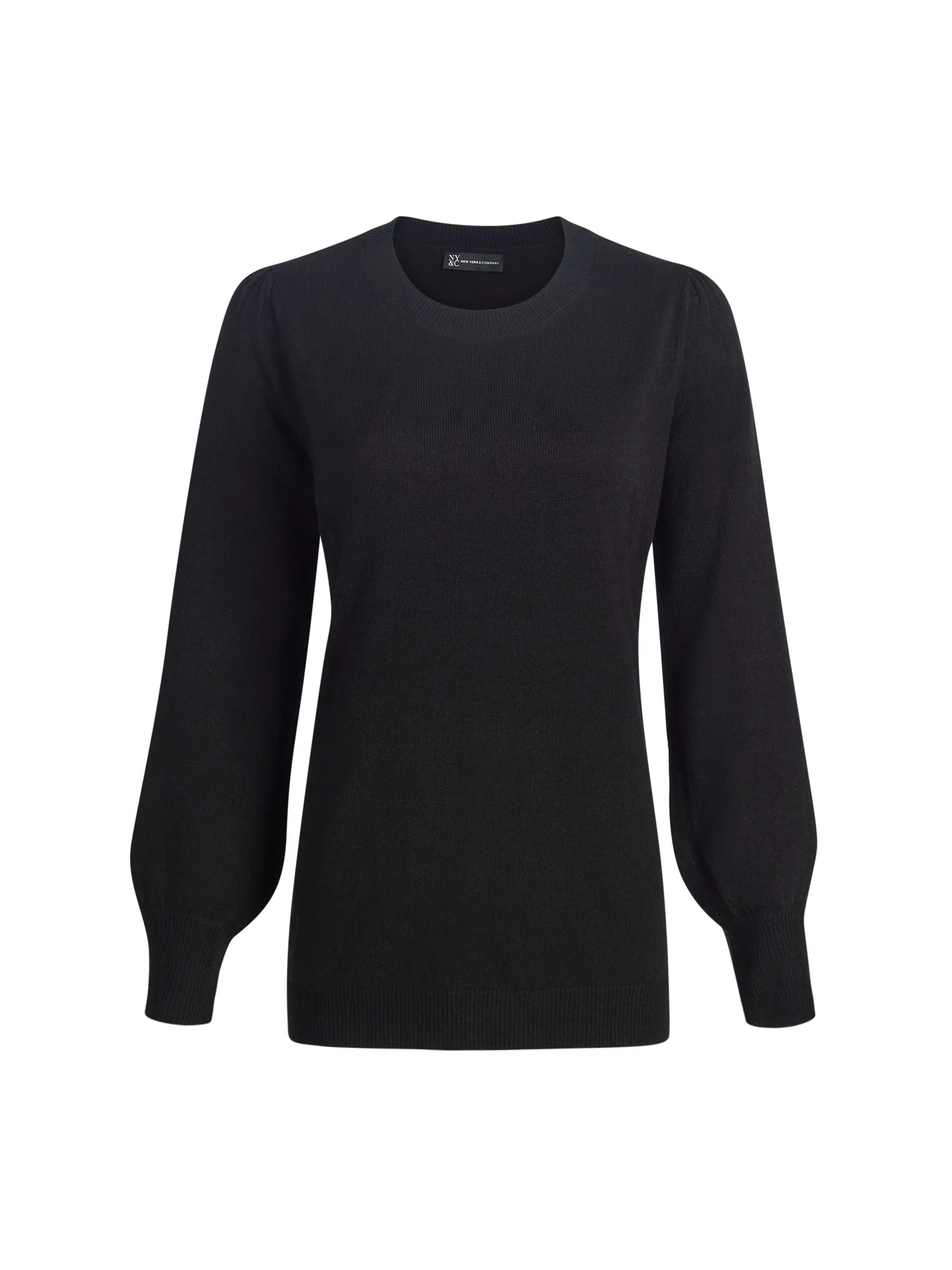 Balloon-Sleeve Crewneck Sweater - Image 2