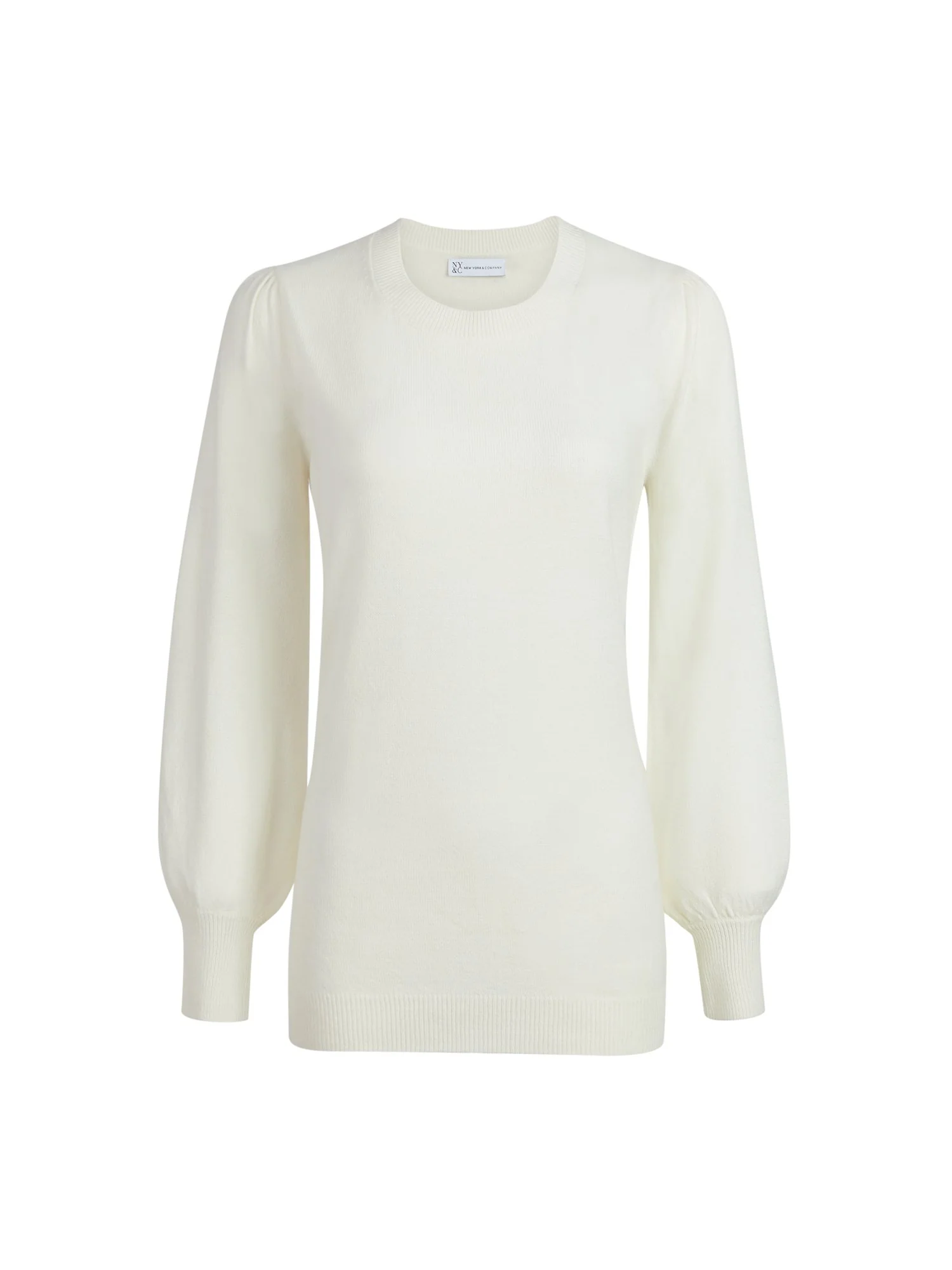 Balloon-Sleeve Crewneck Sweater - Image 6