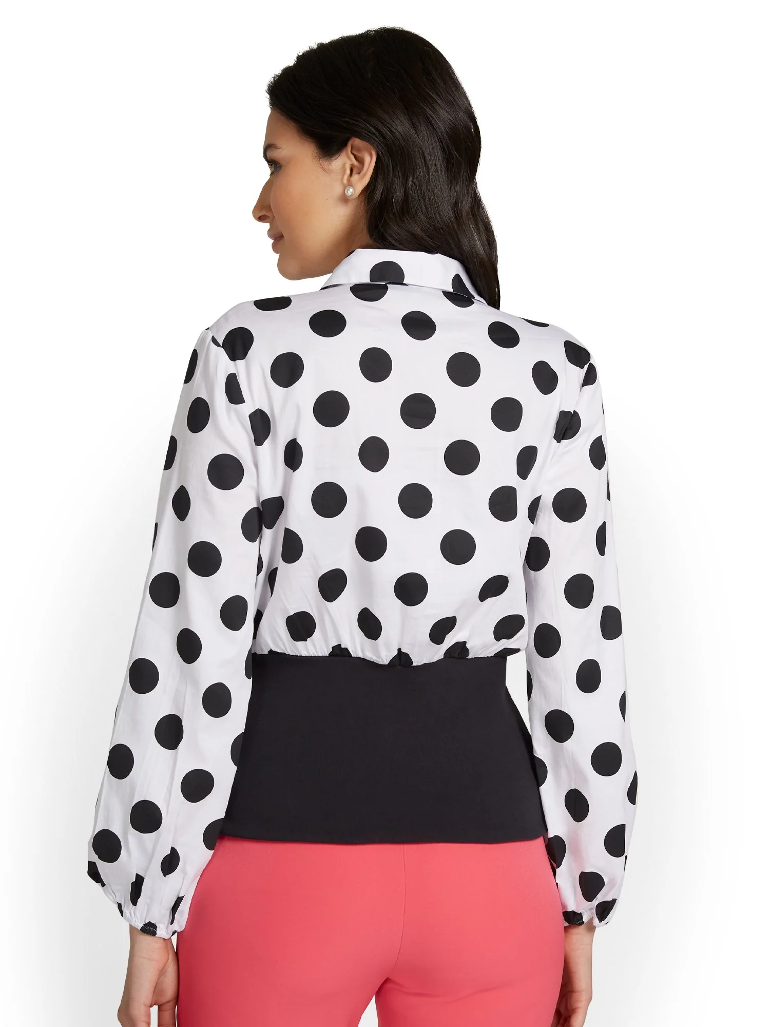 Banded Button-Front Poplin Shirt - Image 3