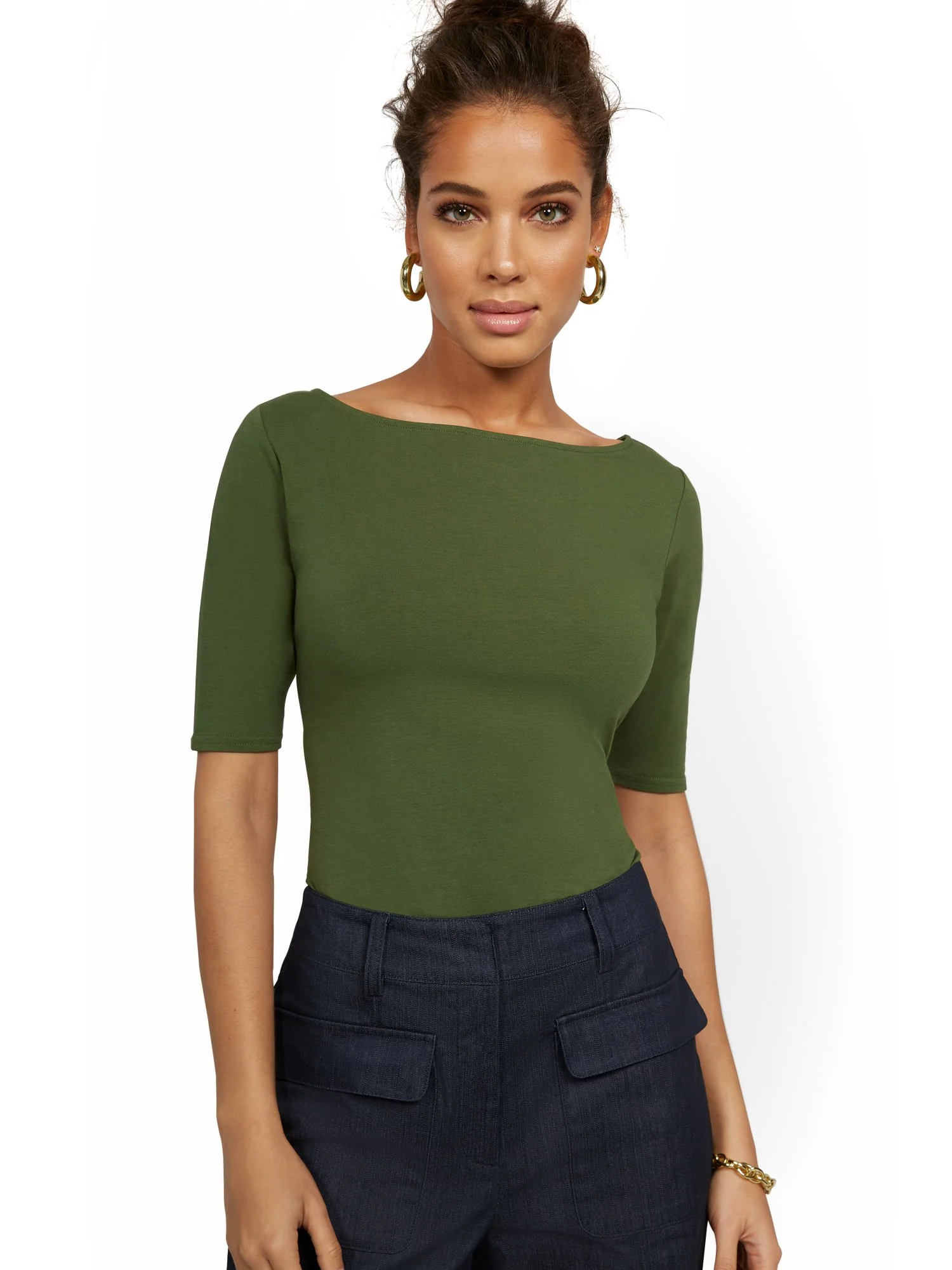Bateau Neck City Tee - Image 20