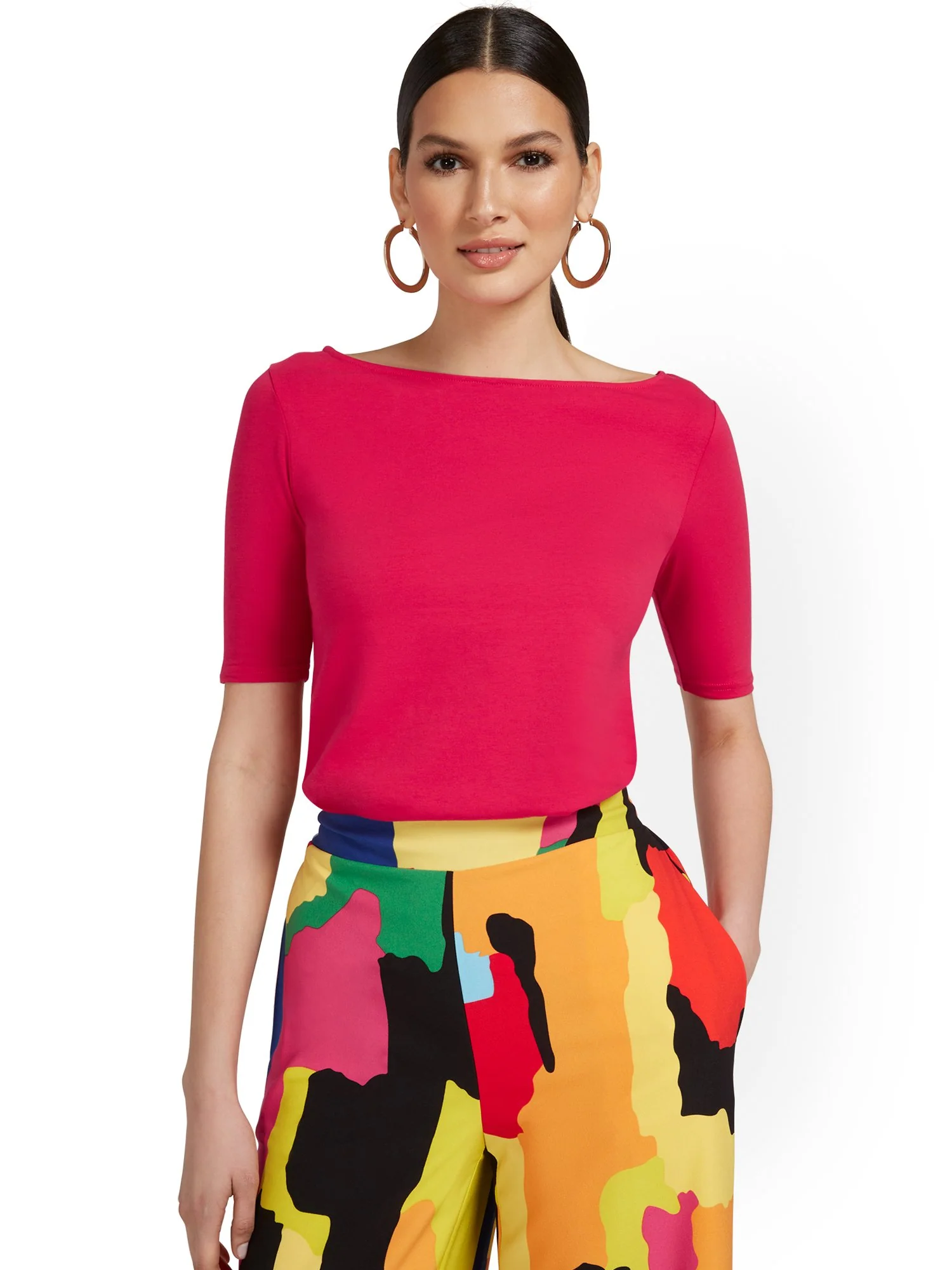 Bateau Neck City Tee - Image 8