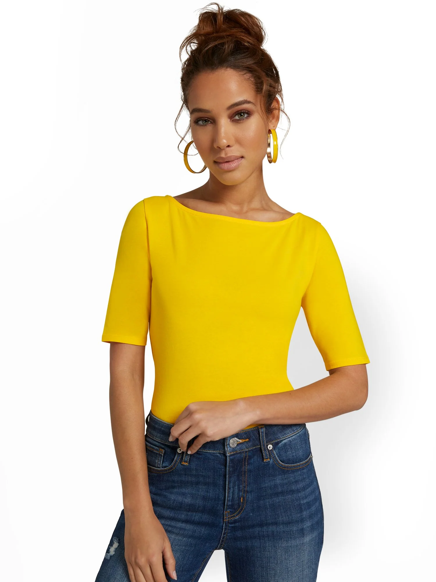 Bateau-Neck City Tee - Image 8
