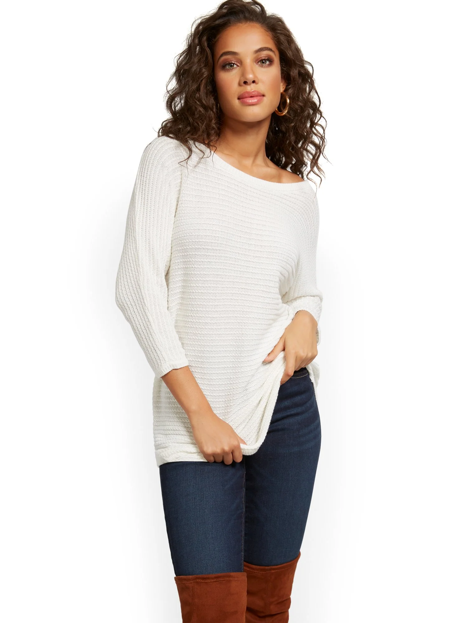 Bateau-Neck Dolman Sweater - Image 14