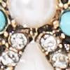 Beaded Goldtone Drop Earring - Image 2