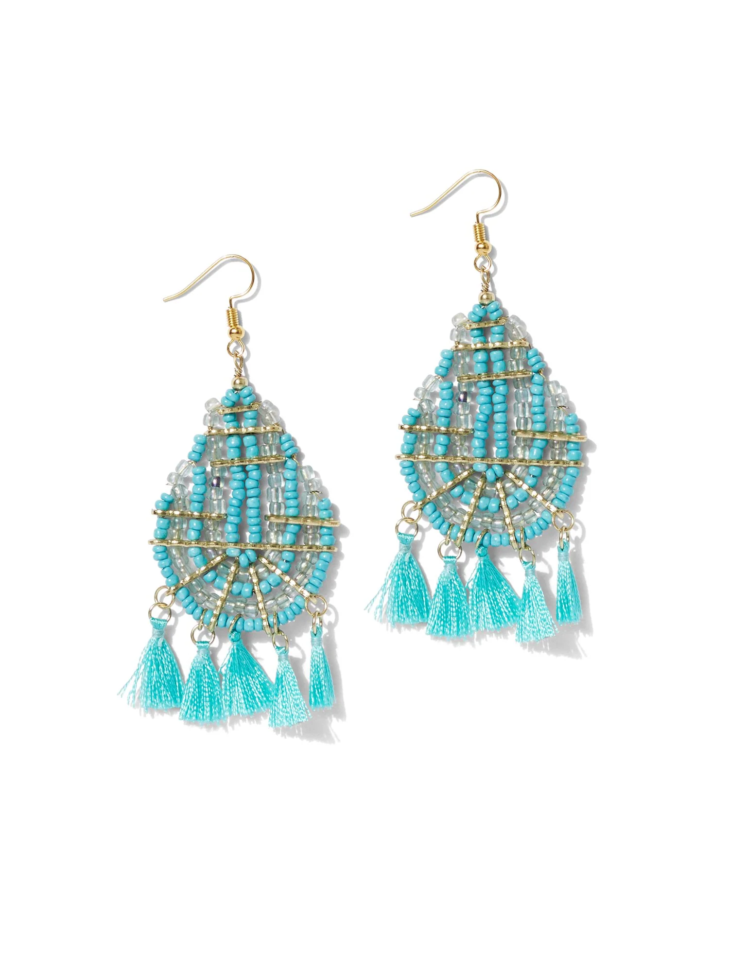 Beaded Tassel Drop Earring