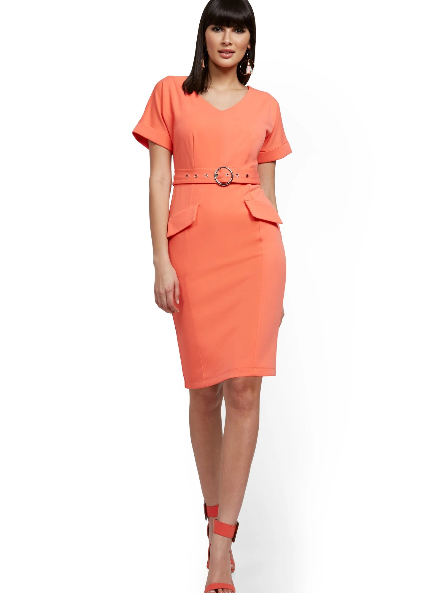 Belted Sheath Dress - Magic Crepe® - Image 12