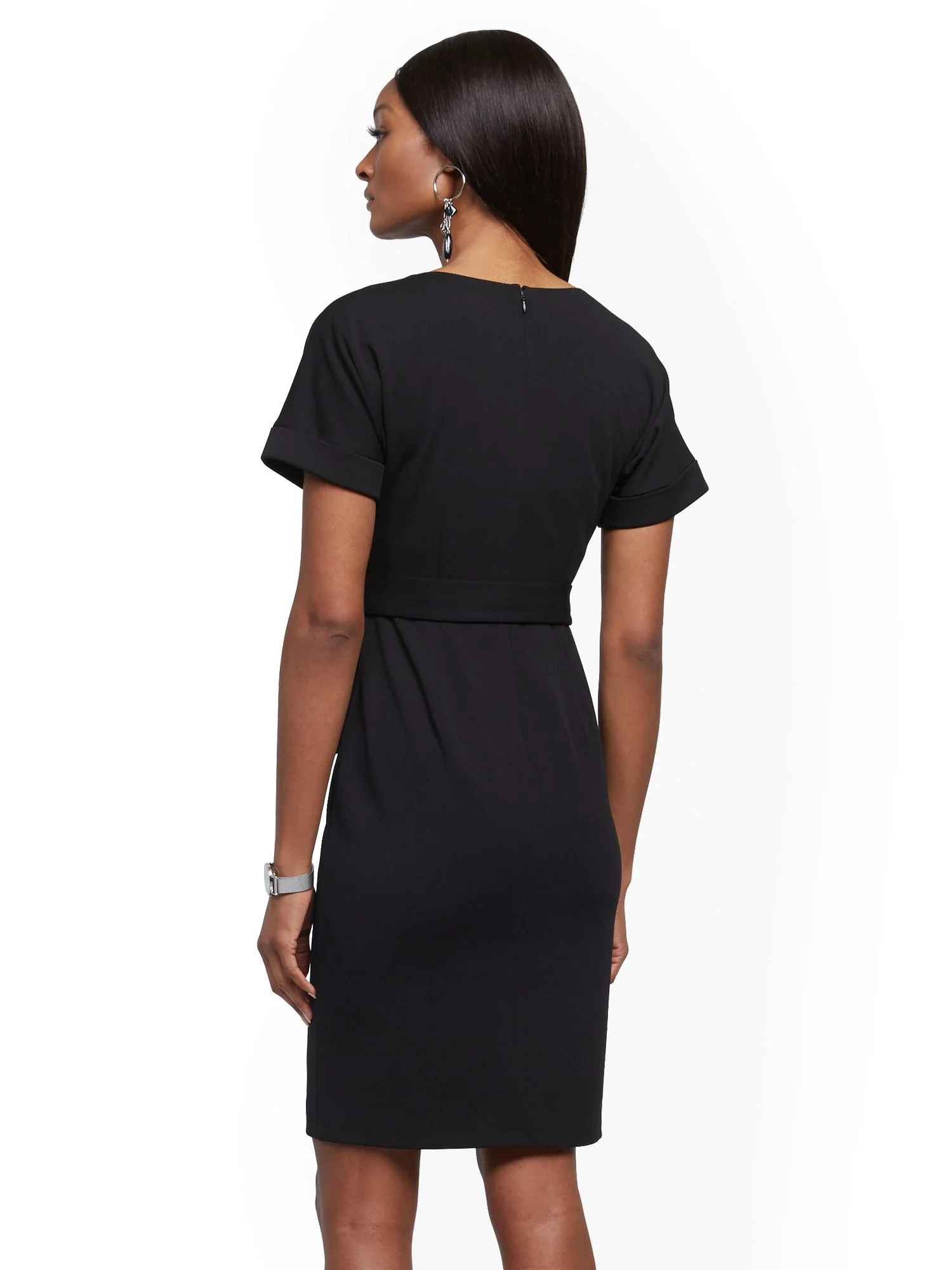 Belted Sheath Dress - Magic Crepe® - Image 3
