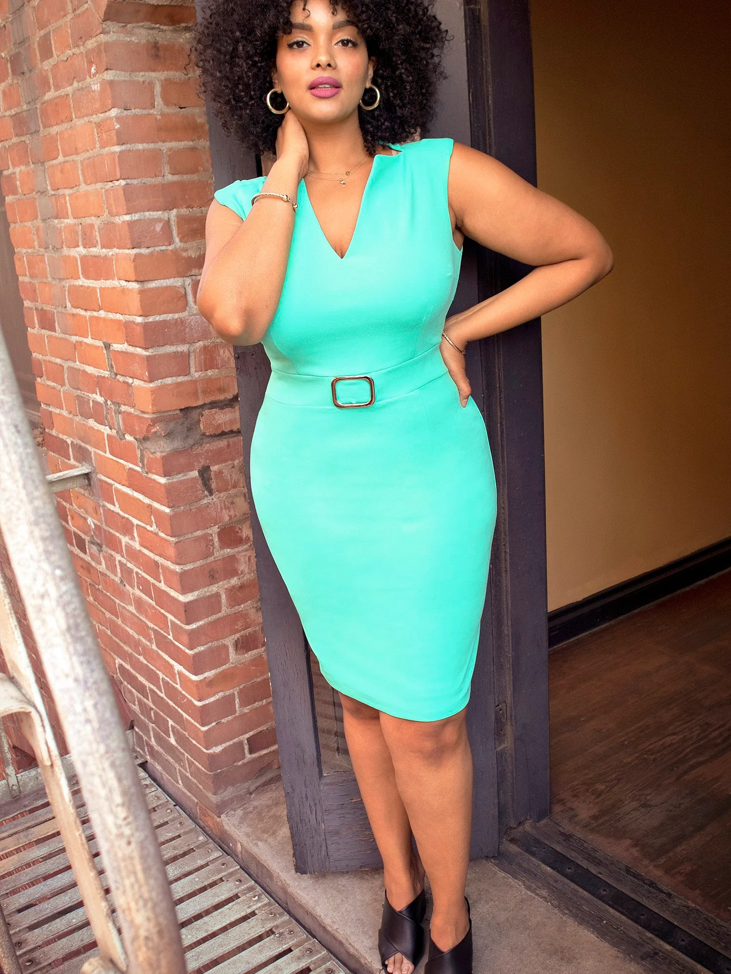 Belted Sheath Dress - Magic Crepe® - Image 11