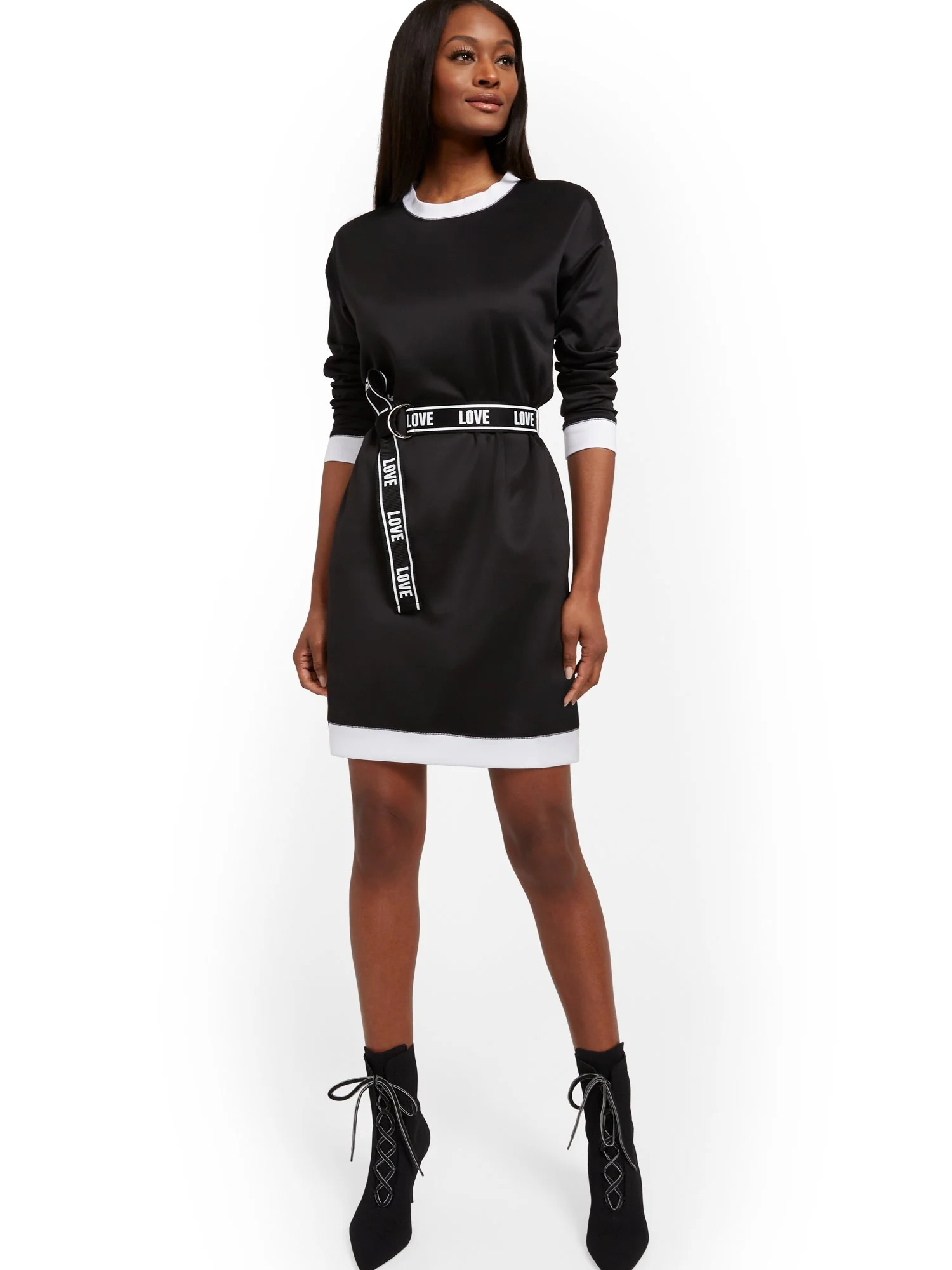 Belted Shift Dress - Image 4
