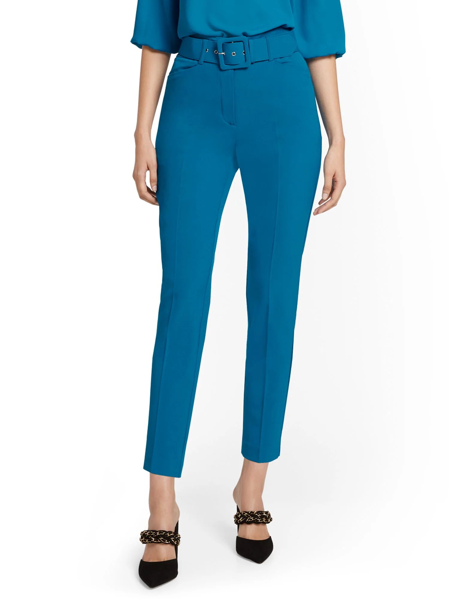 Belted Slim-Leg Ankle Pant - Image 11