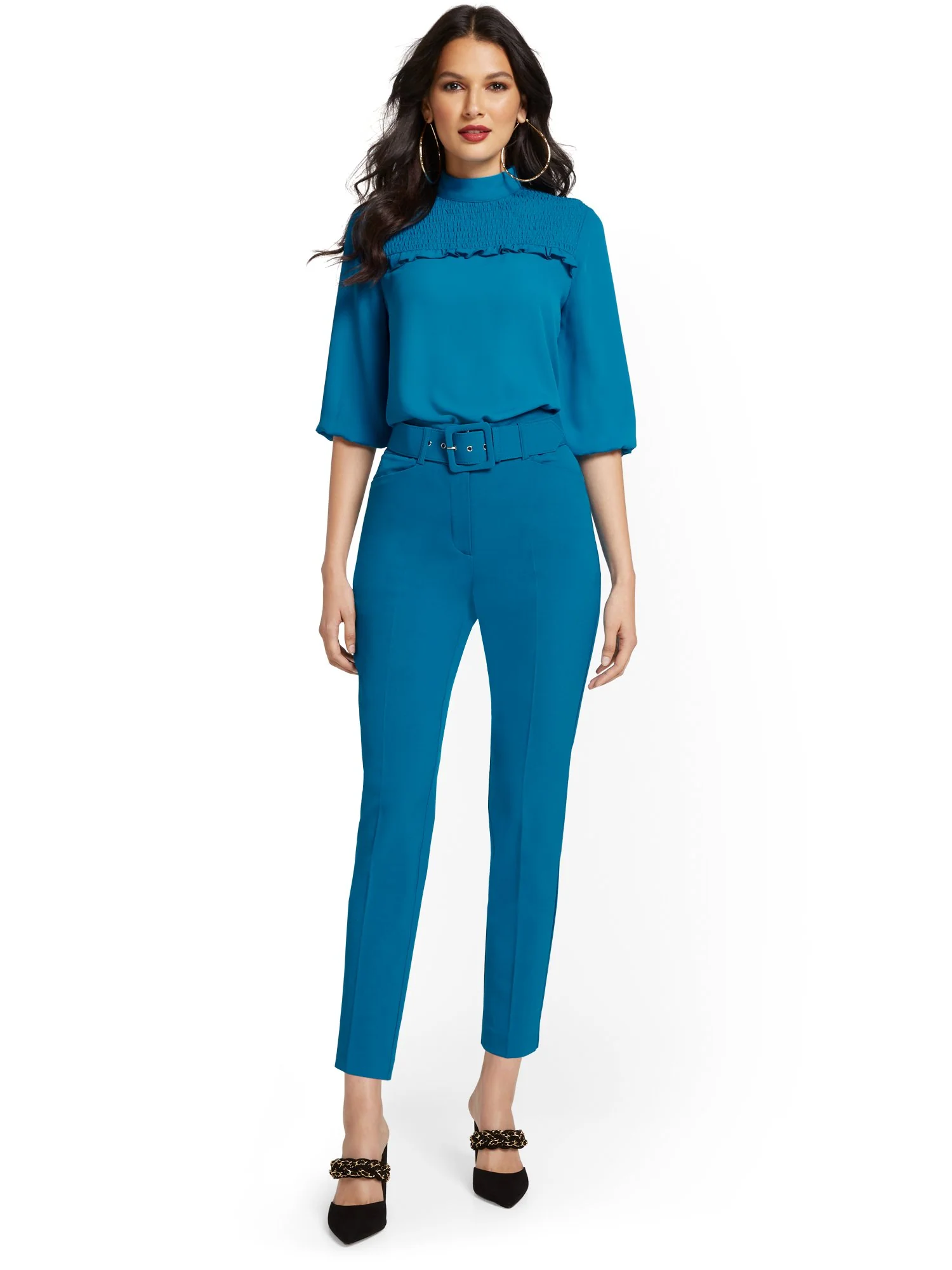 Belted Slim-Leg Ankle Pant - Image 12