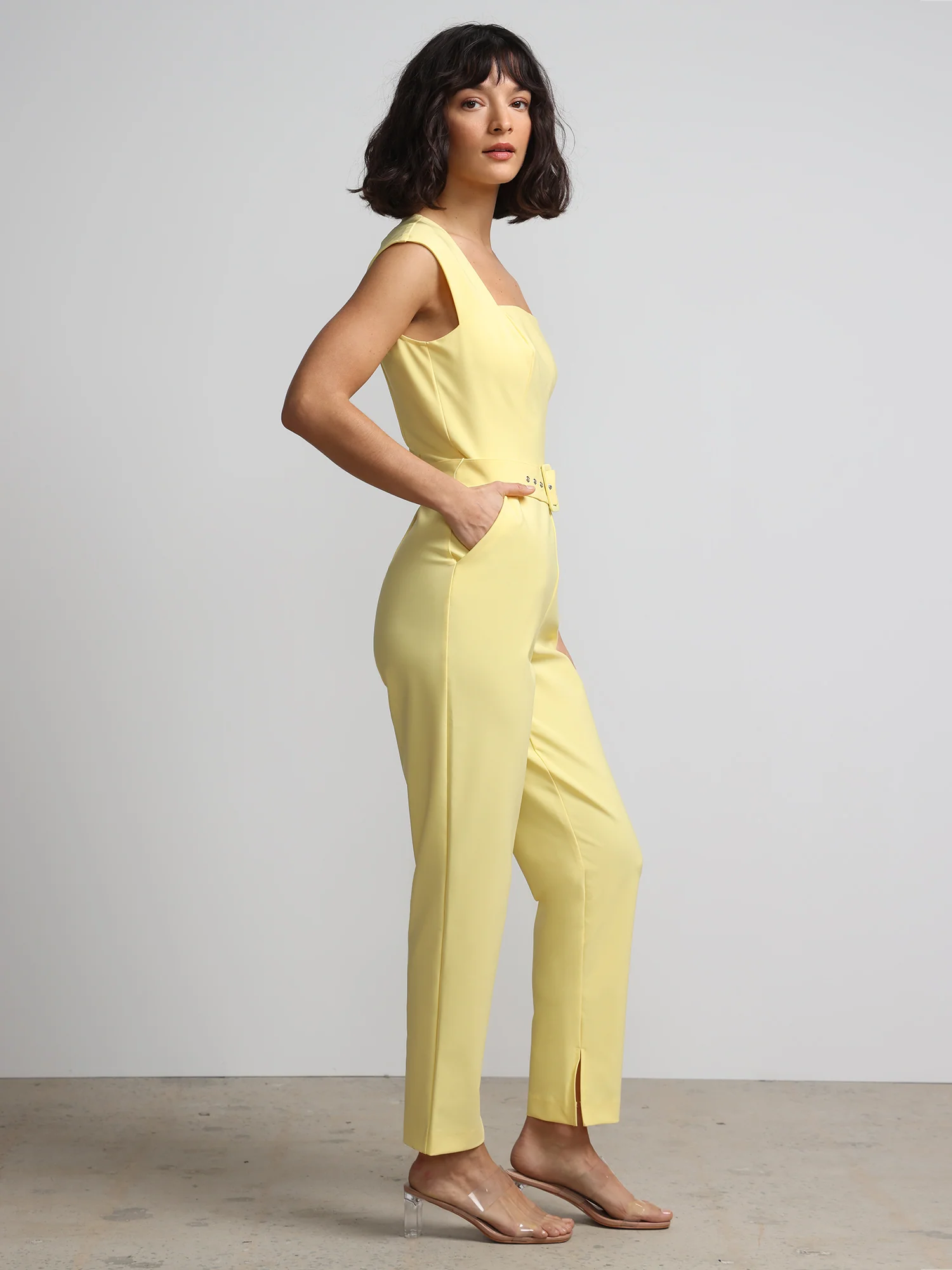 Belted Square-Neck Jumpsuit - Fit To Flatter - Image 2
