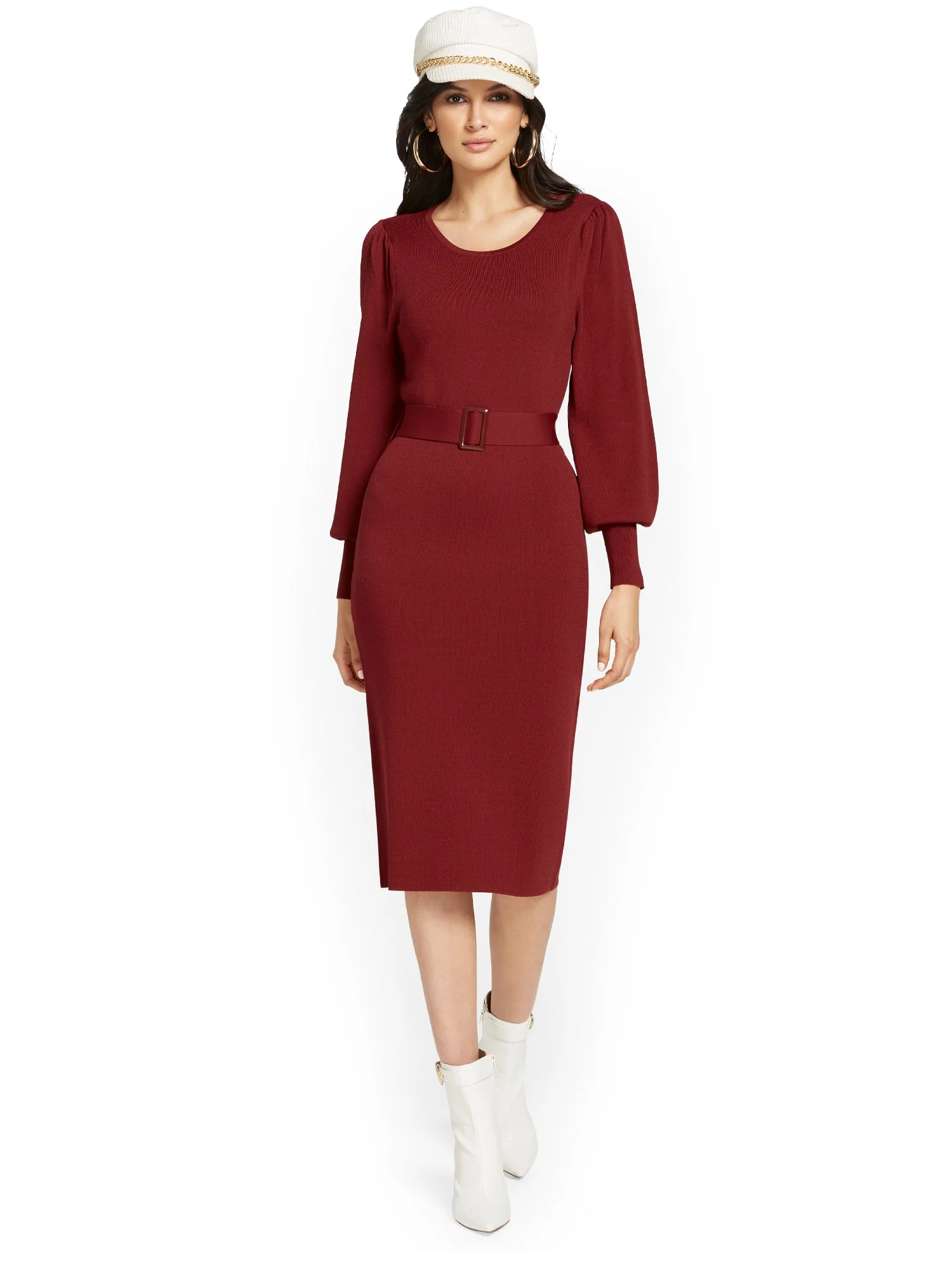 Belted Sweater Dress - Image 6