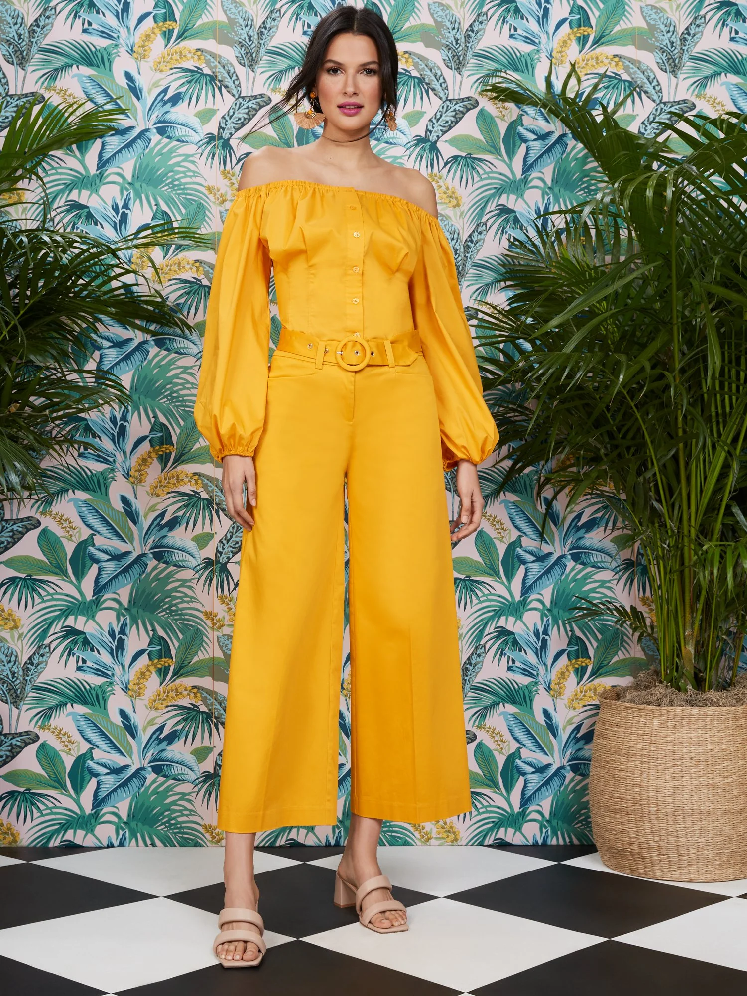 Belted Wide-Leg Capri Pant - Image 6