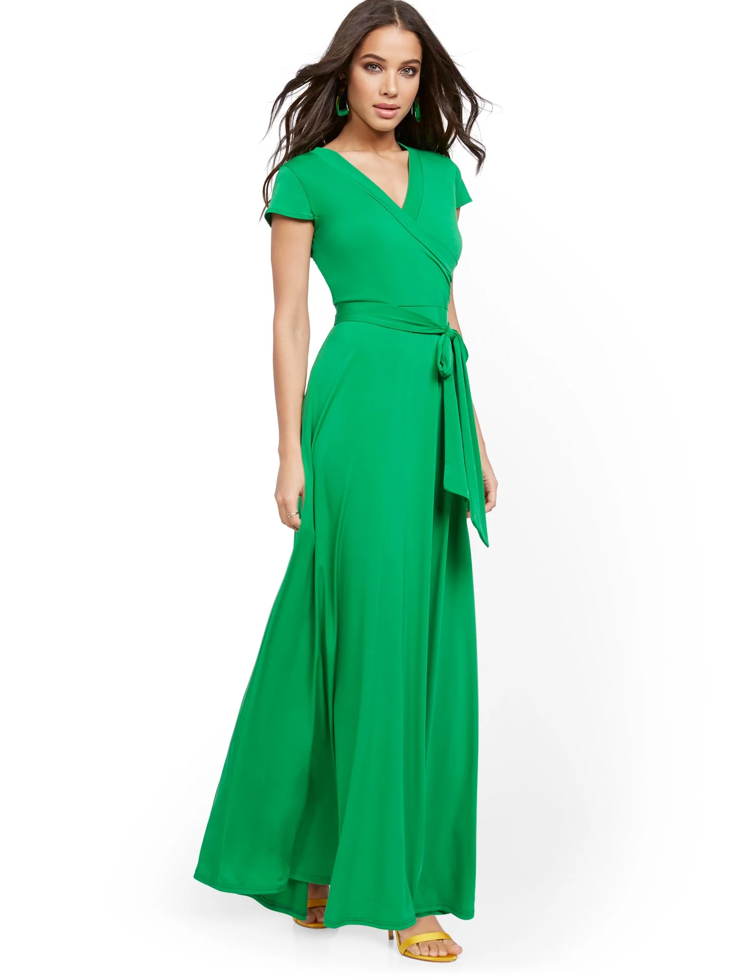 Belted Wrap Maxi Dress - Image 11