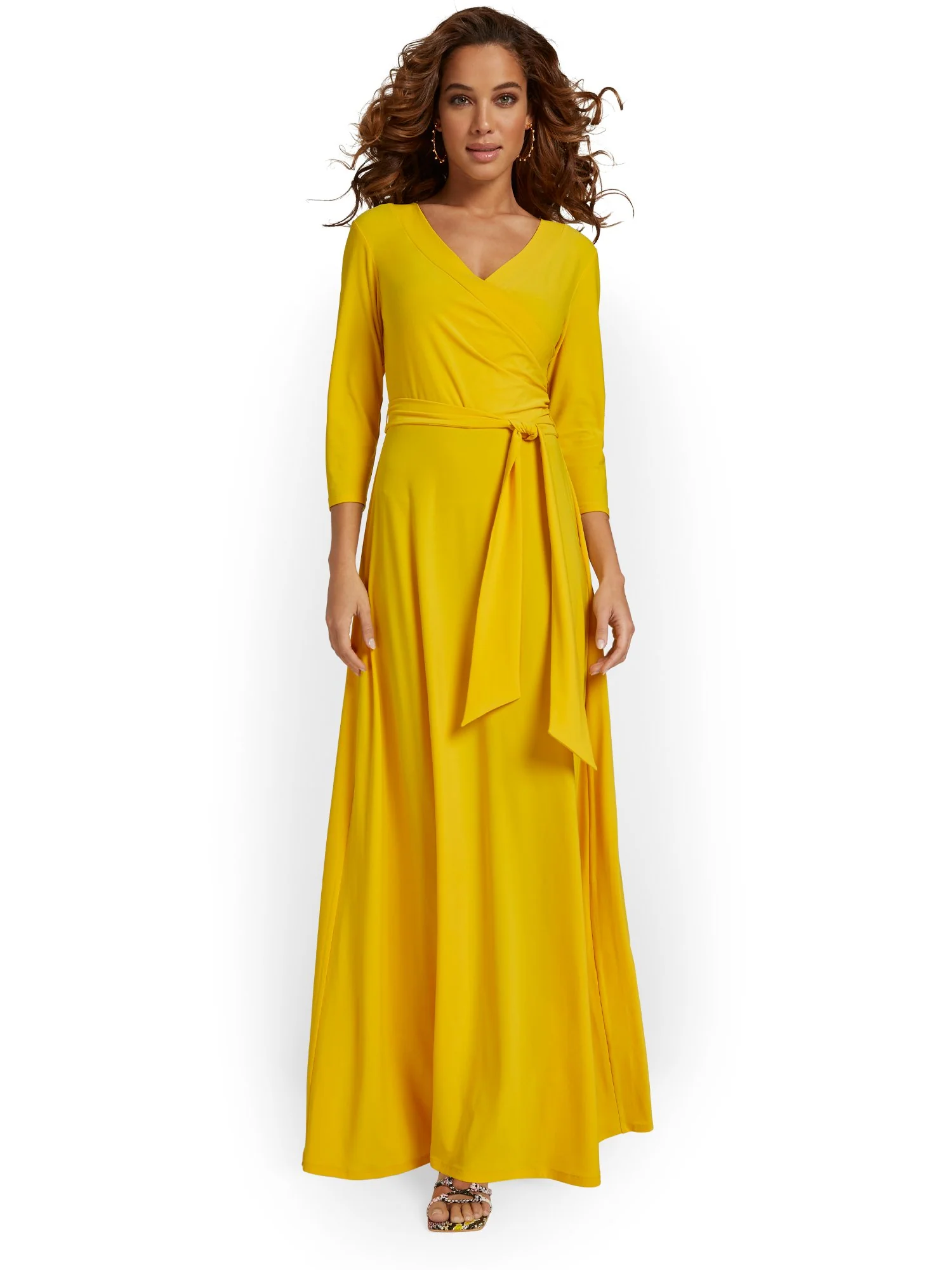 Belted Wrap Maxi Dress - Image 12