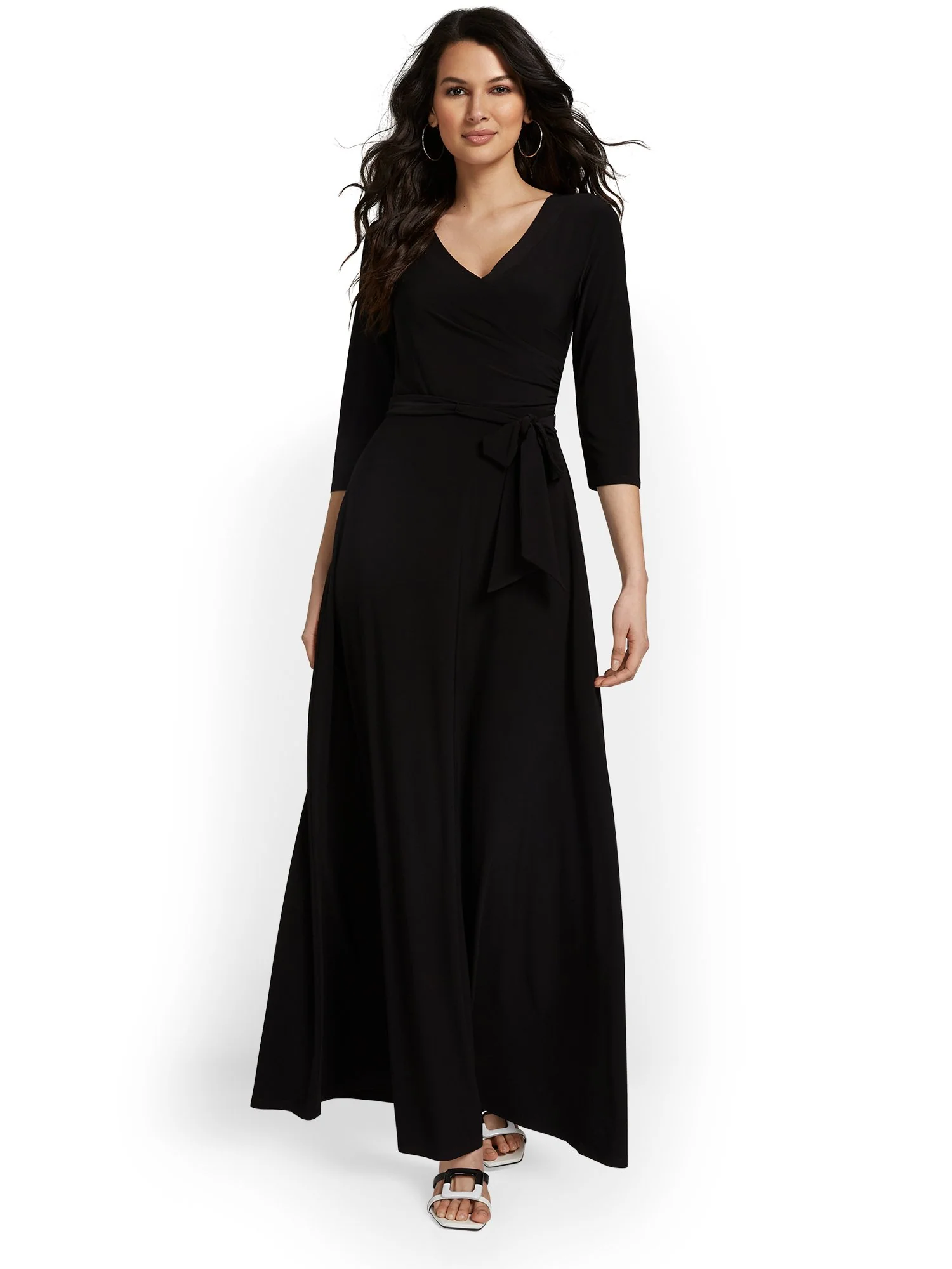 Belted Wrap Maxi Dress - Image 3