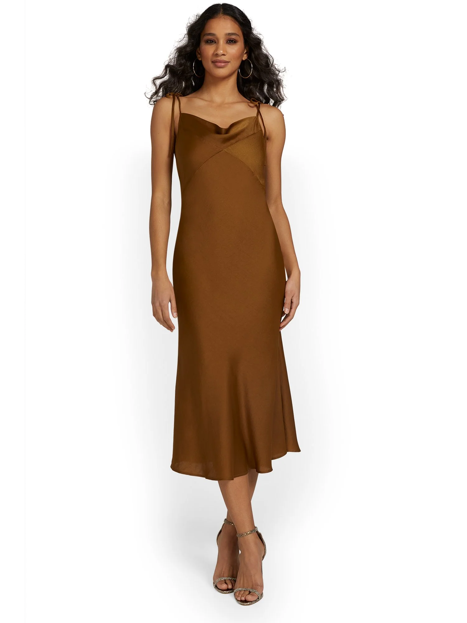 &Merci Bias-Cut Satin Midi Dress - Brands We Love - Image 7