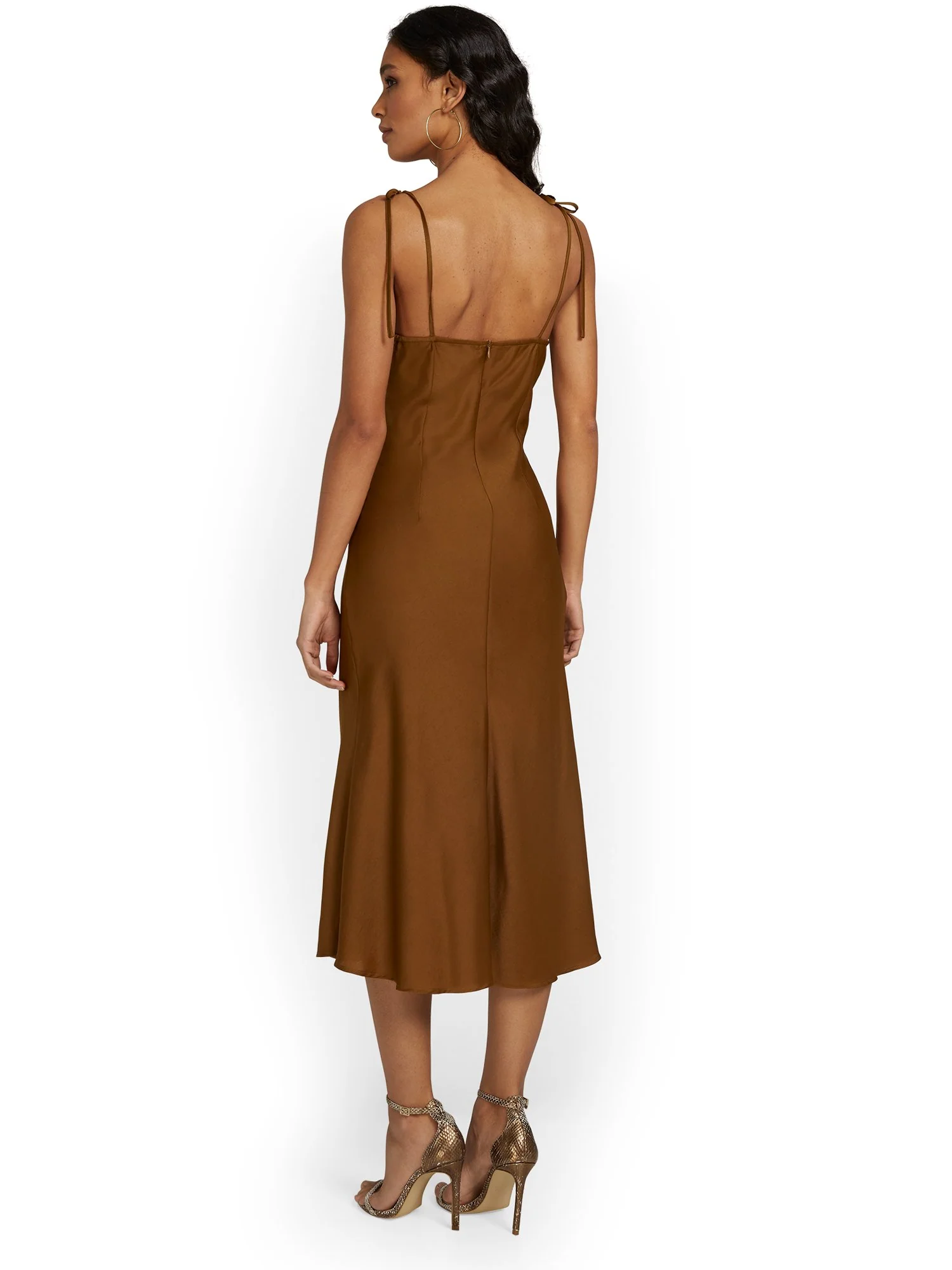 &Merci Bias-Cut Satin Midi Dress - Brands We Love - Image 9
