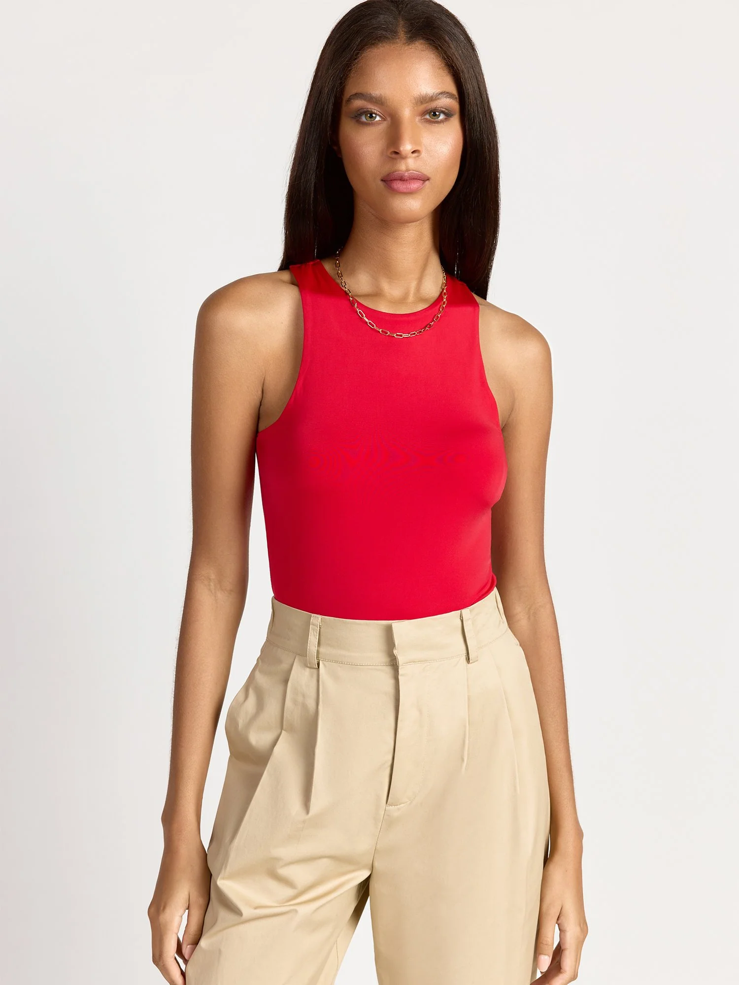 Body Contour Sleeveless Crewneck Bodysuit - Image 11
