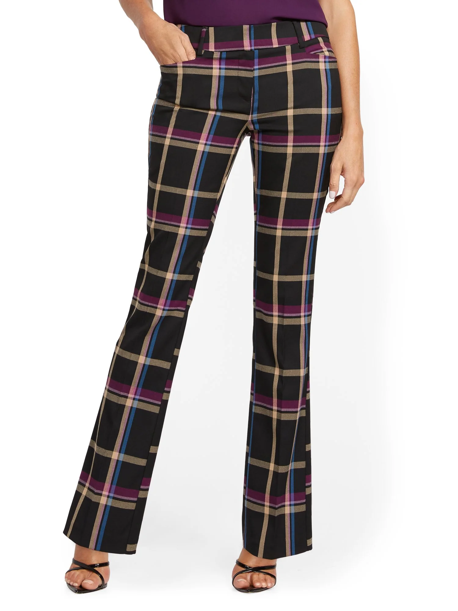 Bootcut Pant - Modern Fit - Plaid - 7th Avenue - Image 2