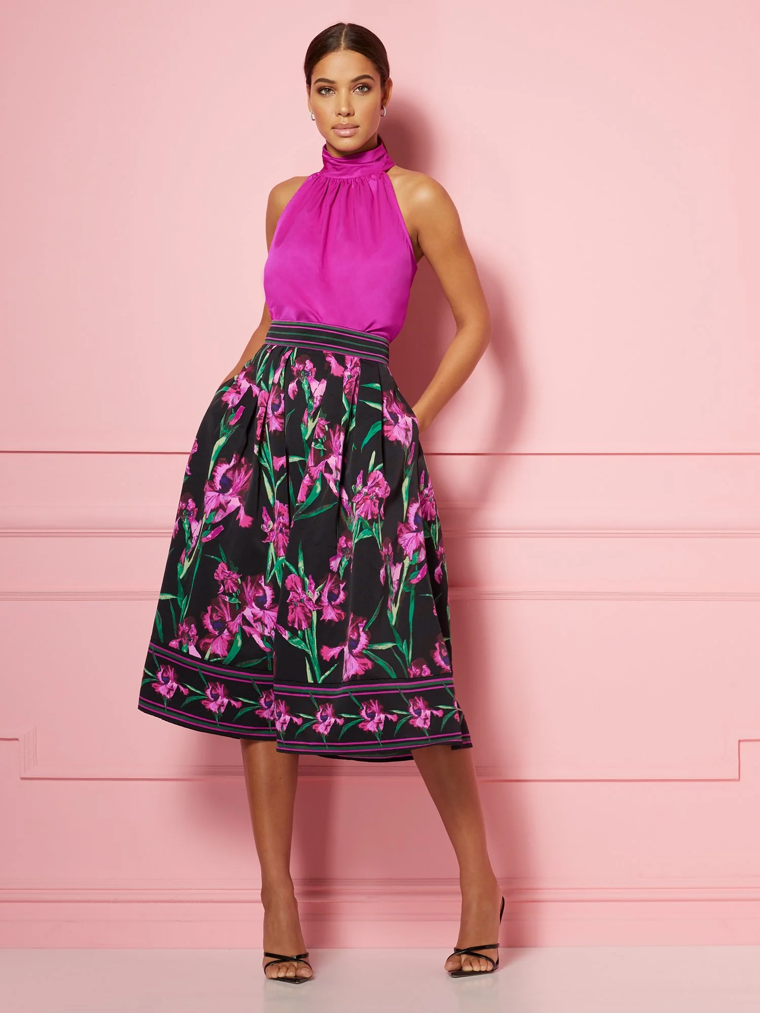 Border-Print Maddie Skirt - Eva Mendes Fiesta Collection - Image 4