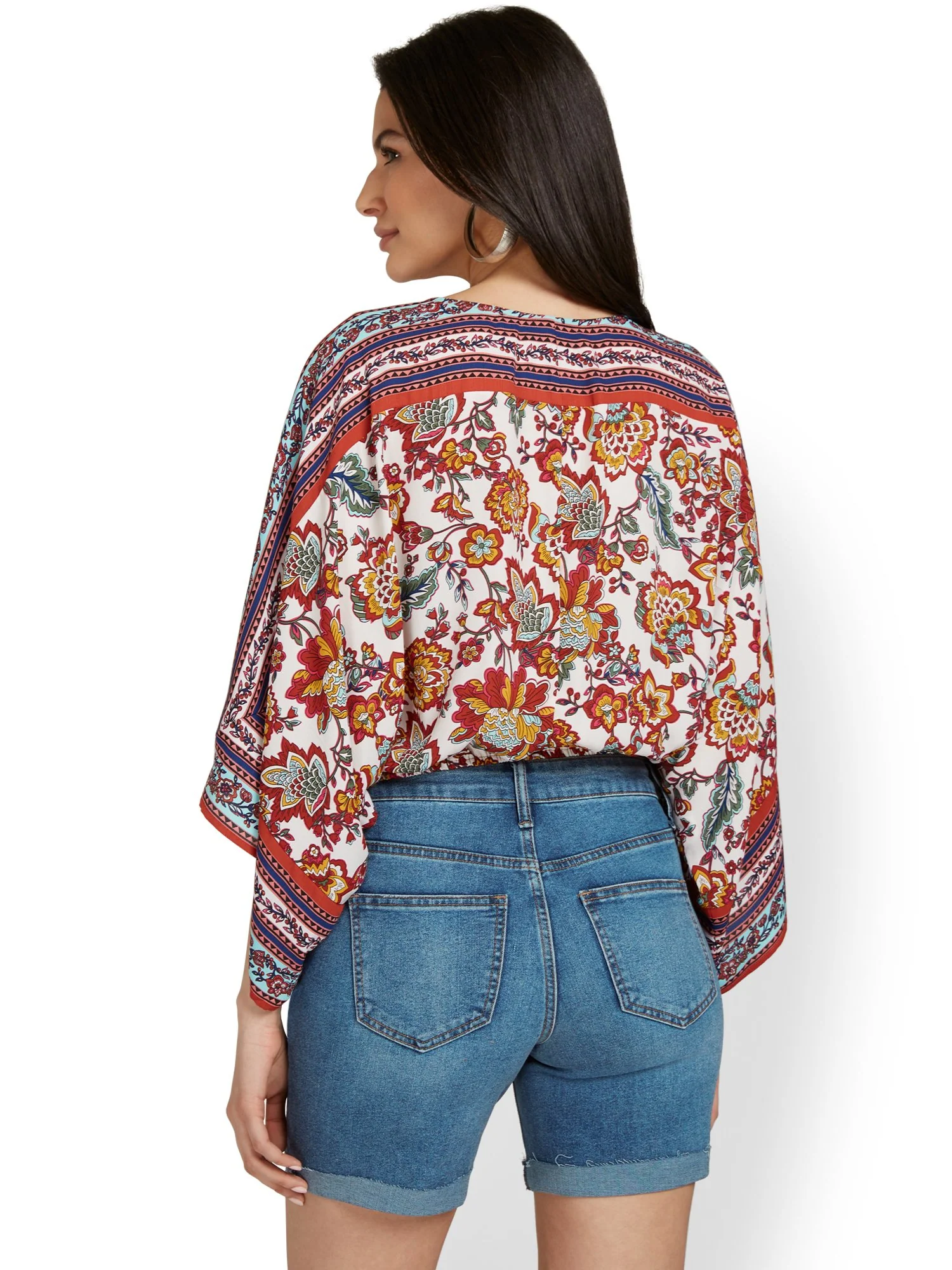 Bordered Floral-Print Top - Image 3
