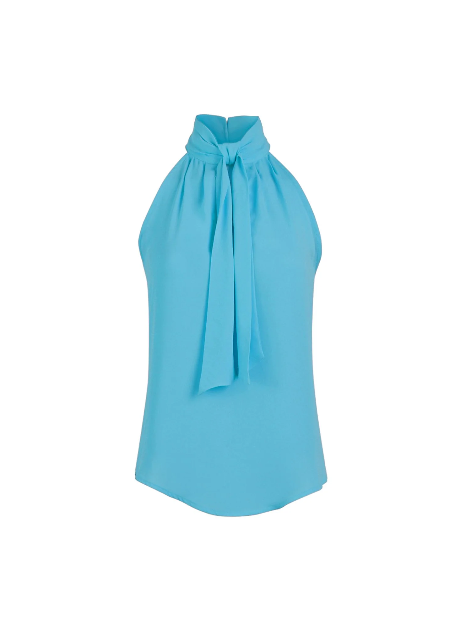 Bow-Accent Halter Blouse - 7th Avenue - Image 2