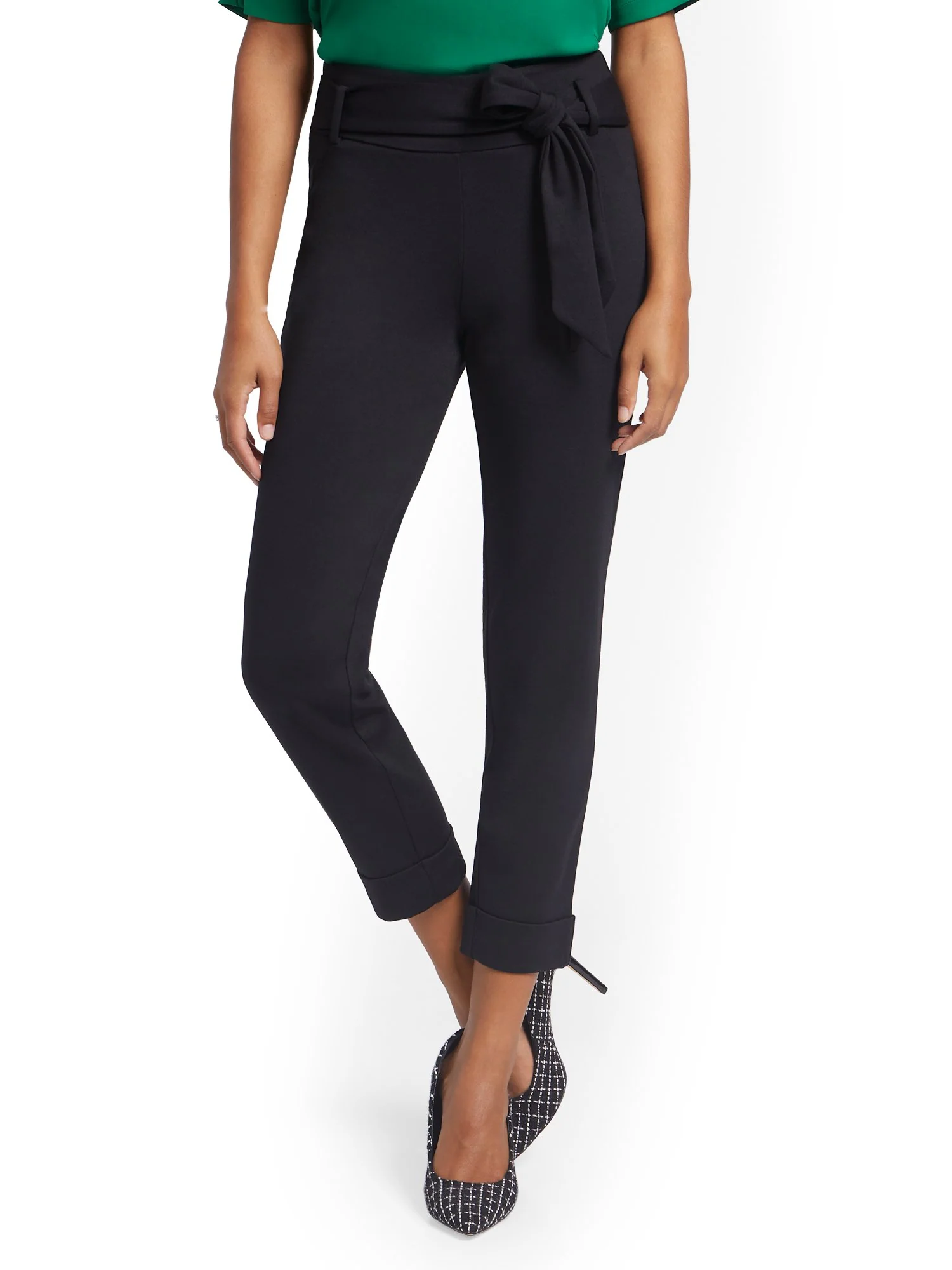Bow-Accent Pull-On Ankle Pant - Superflex - Image 2