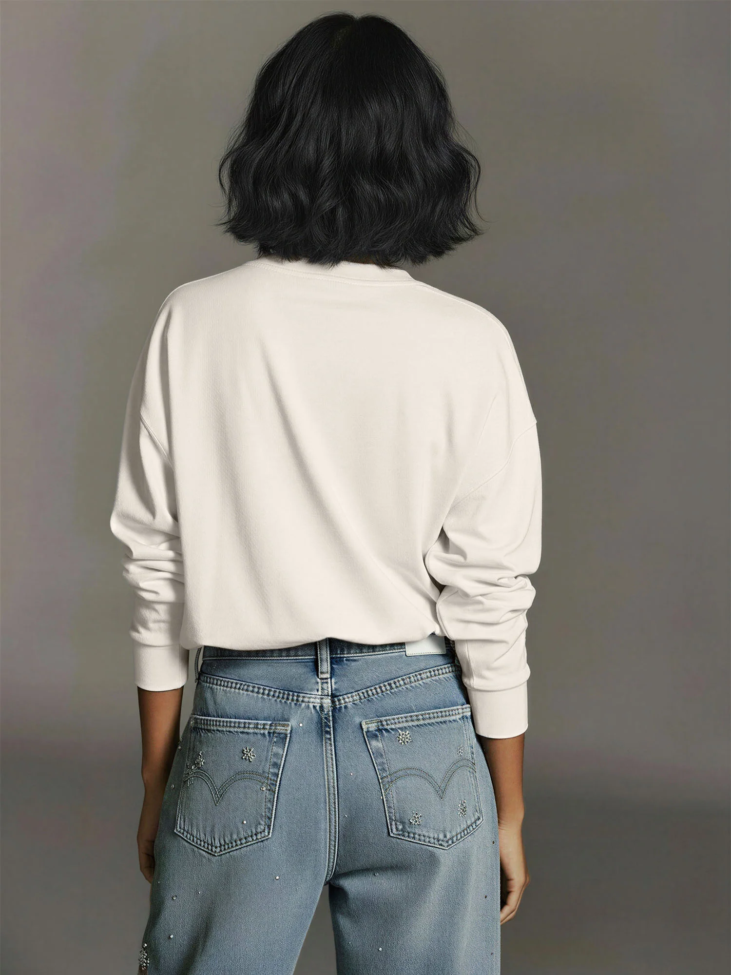 Bow Detail Sweatshirt - Image 4