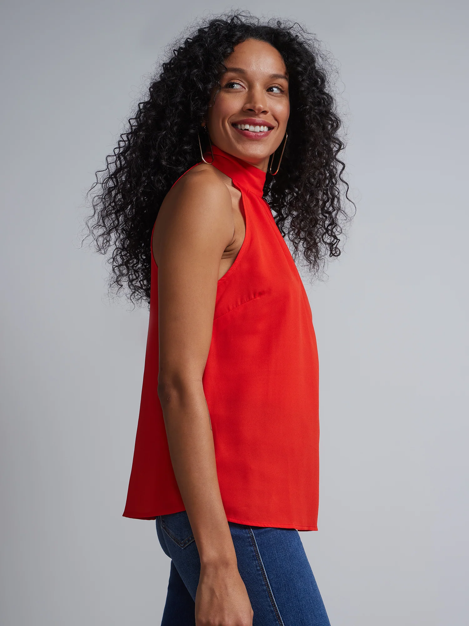 Bow-Neck Halterneck Blouse - Image 7