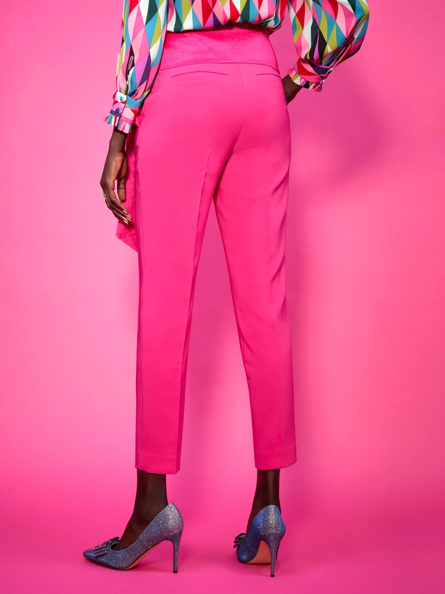 Bow-Waist Slim-Leg Ankle Pant - Image 3