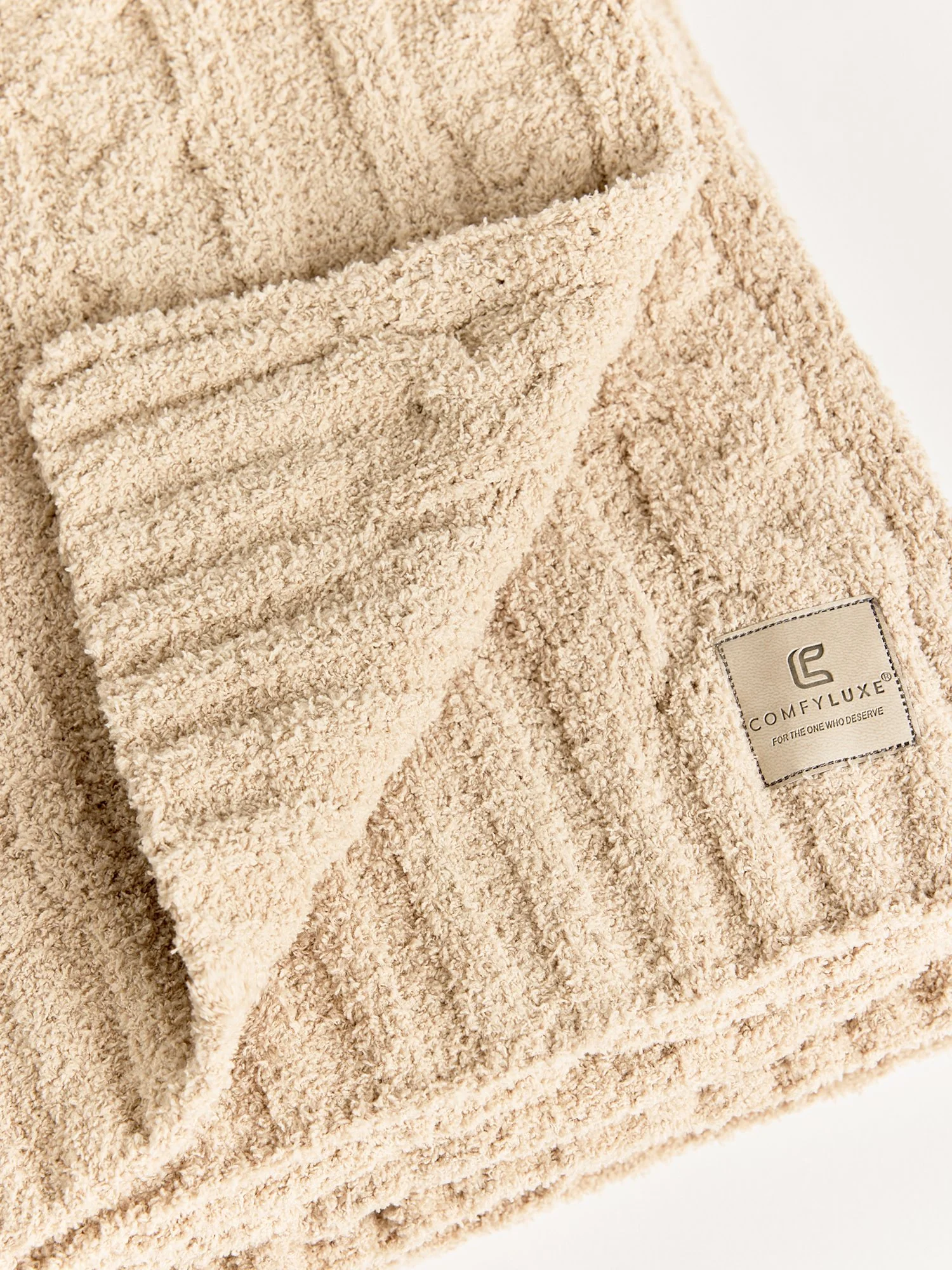 Braided Cable Knit Throw Blanket - Comfy Luxe - Image 3