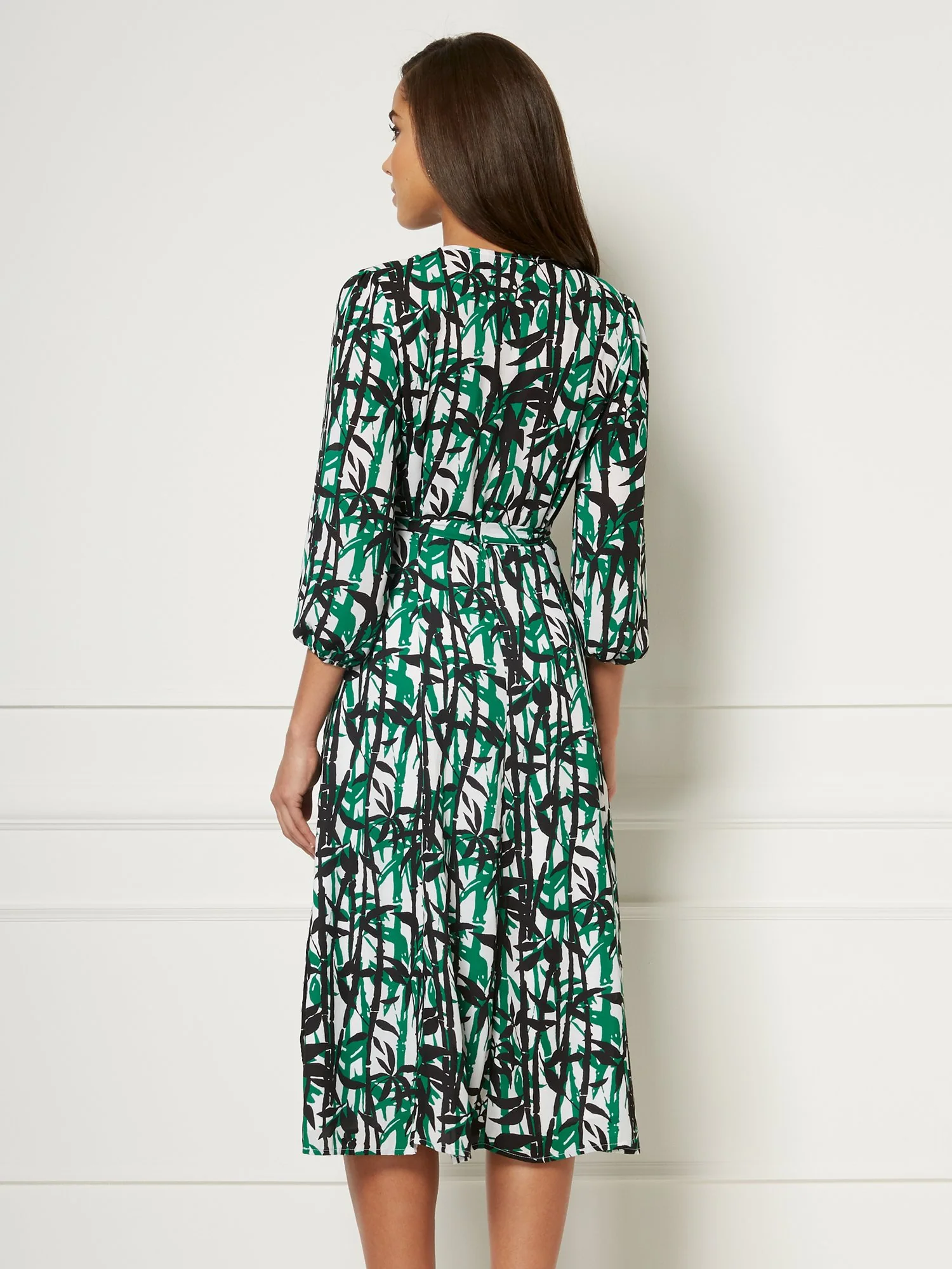 Brenda Palm-Print Dress - Eva Mendes Collection - Image 3