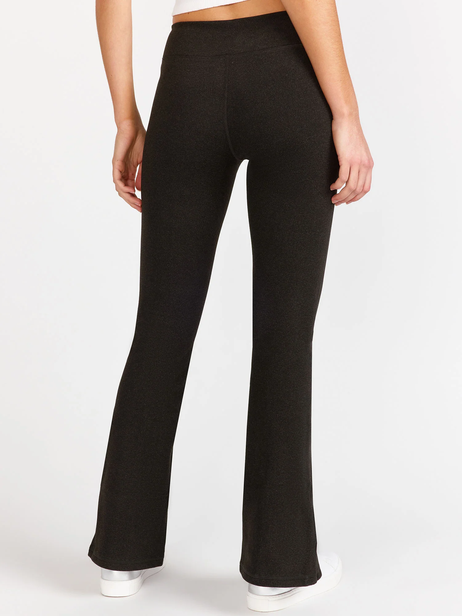 Mono B Brushed Rib Front Slit Flare Pants - Brands We Love - Image 4