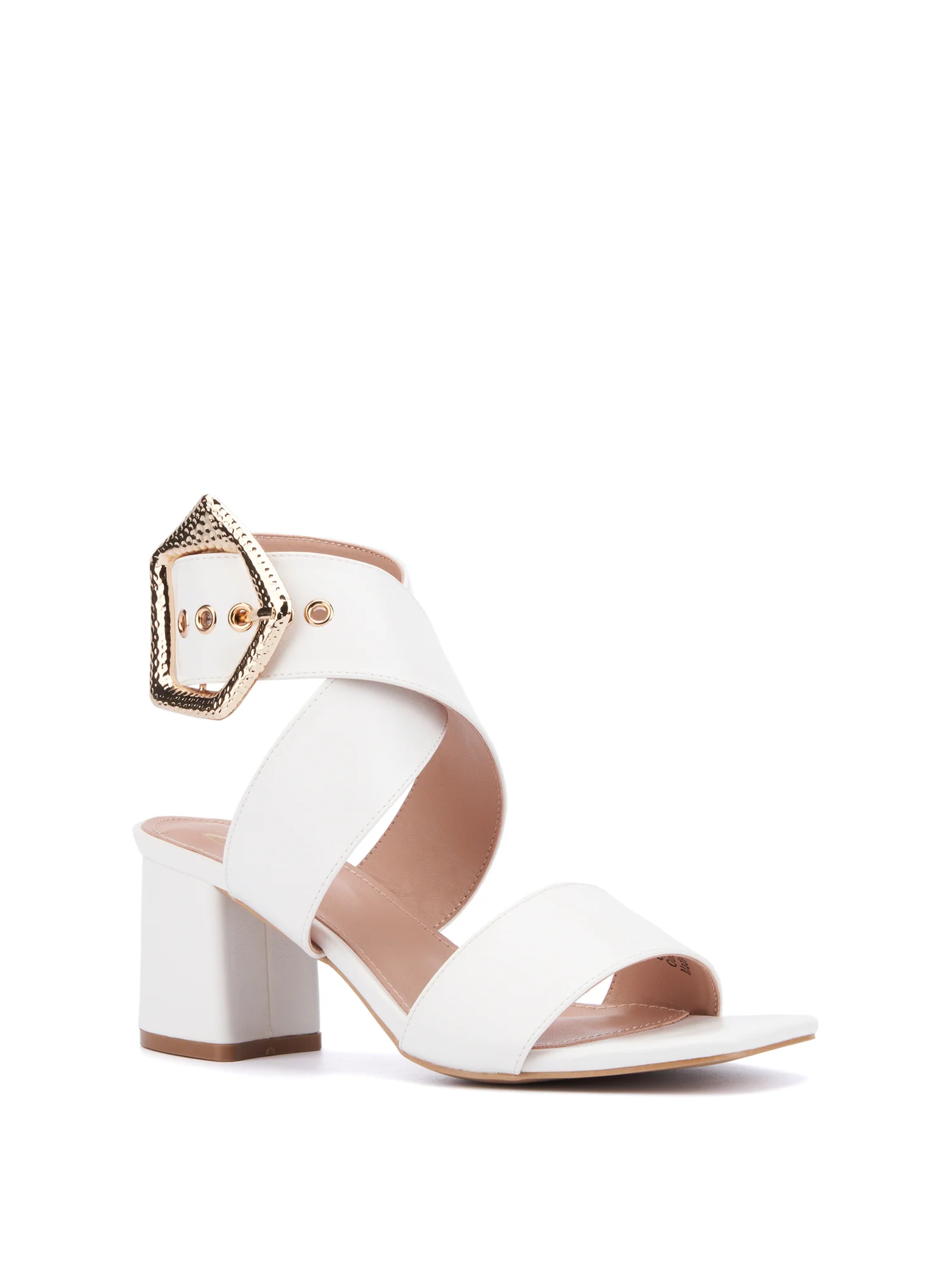 Buckle Ankle-Wrap Block-Heel