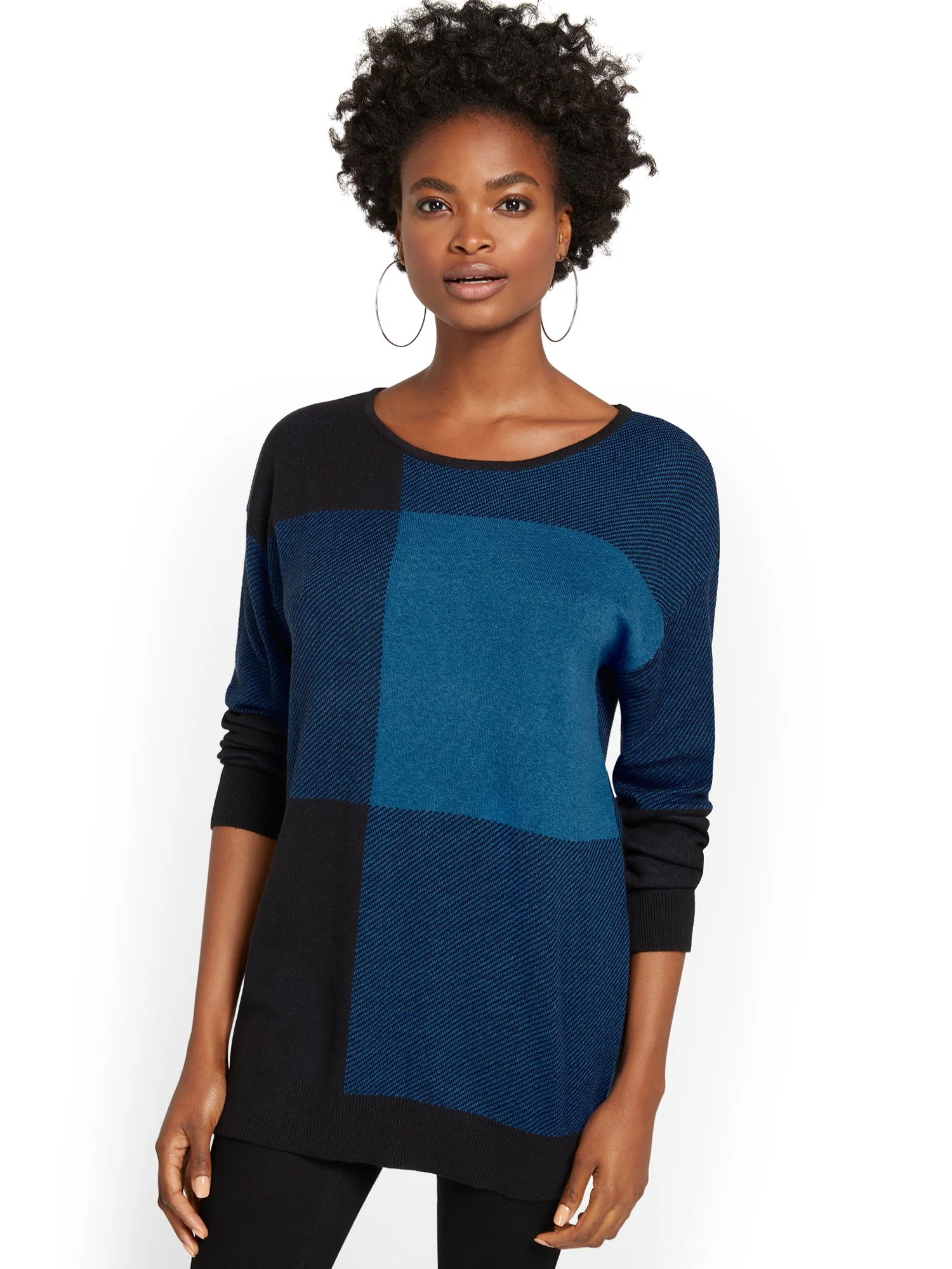 Buffalo Plaid Tunic Sweater - Image 6