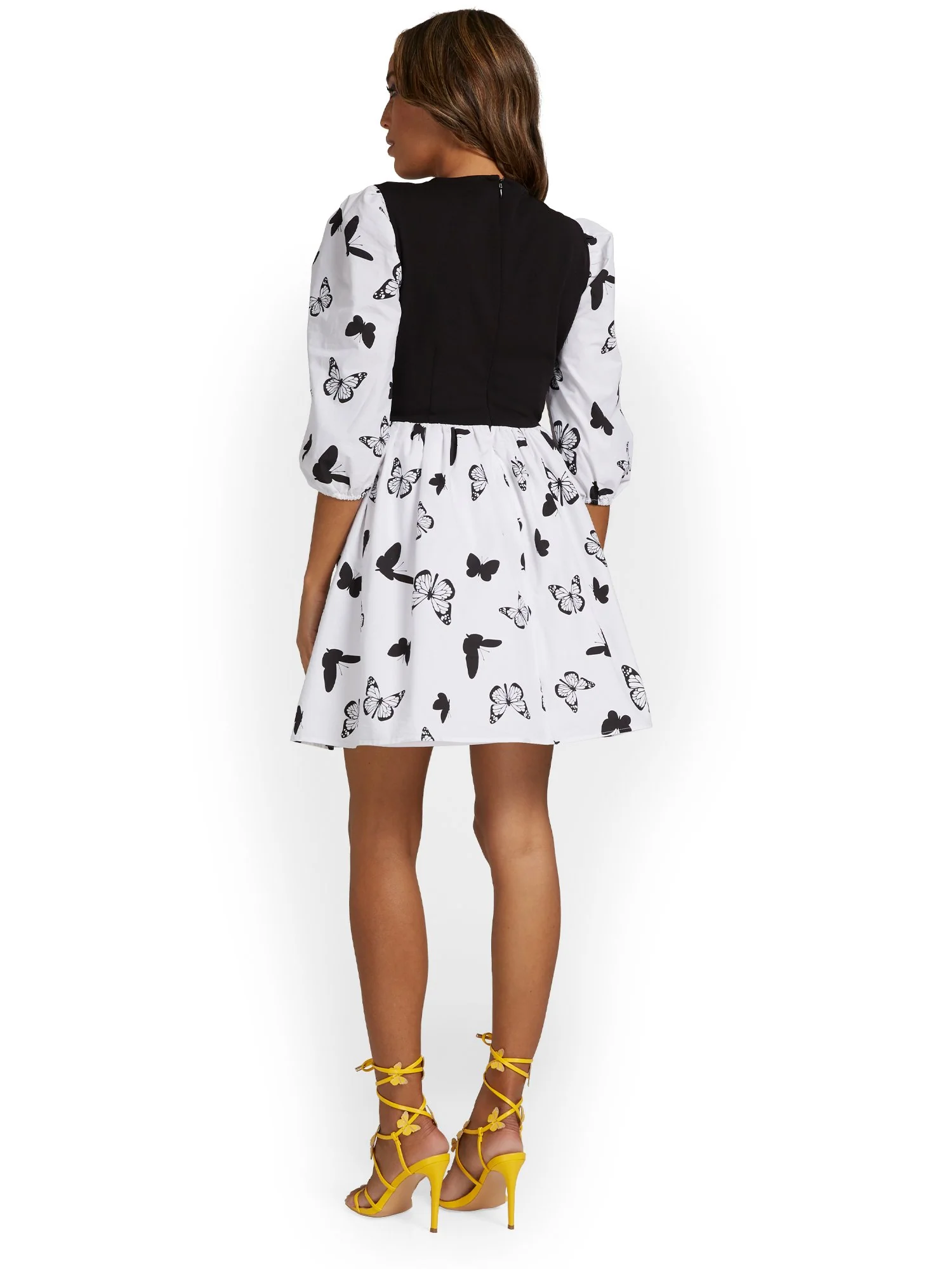 Butterfly-Print Twofer Dress - Image 3