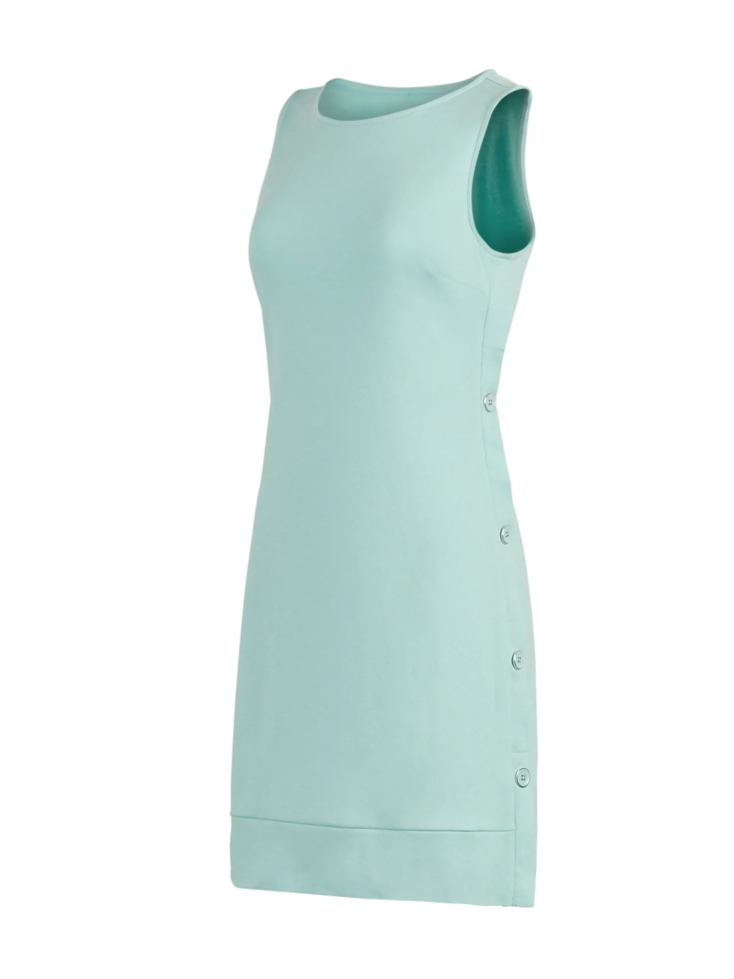 Button-Accent Cotton Shift Dress - Image 14