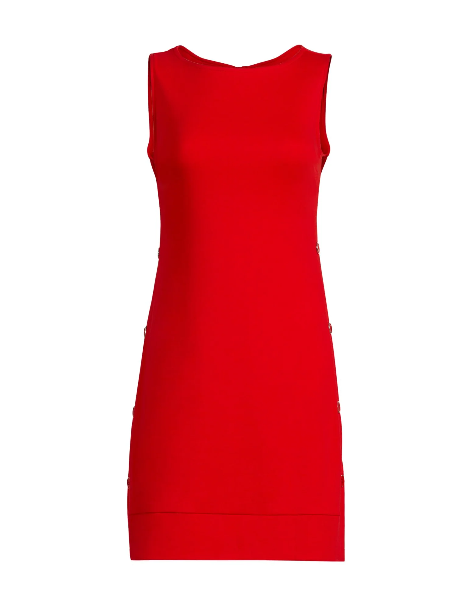 Button-Accent Cotton Shift Dress - Image 5