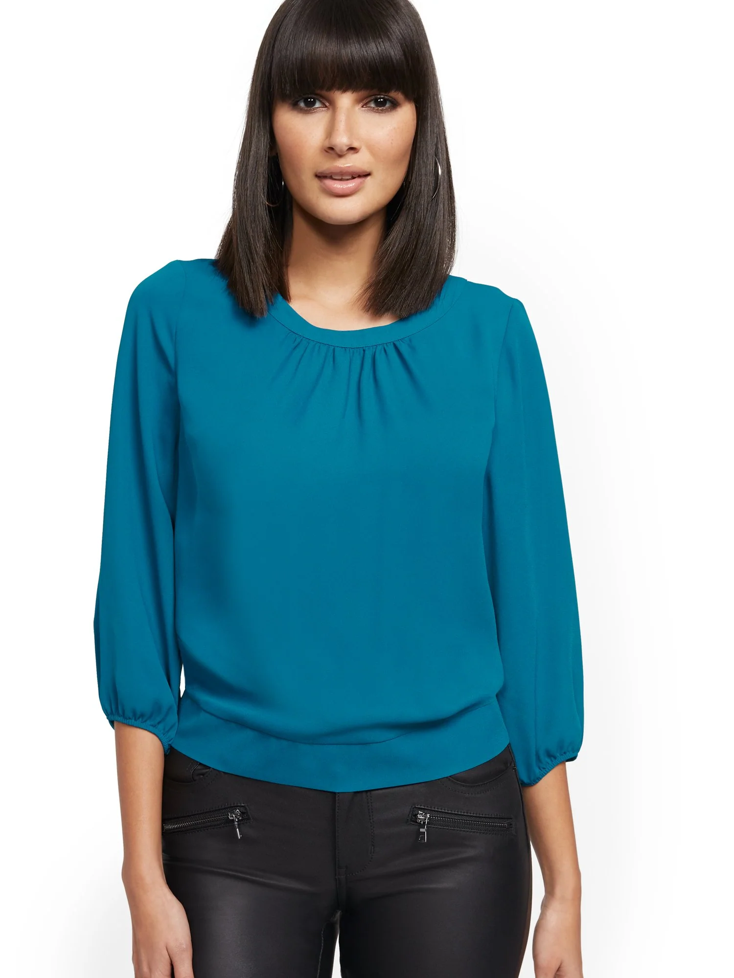 Button-Back Blouse - 7th Avenue - Image 3